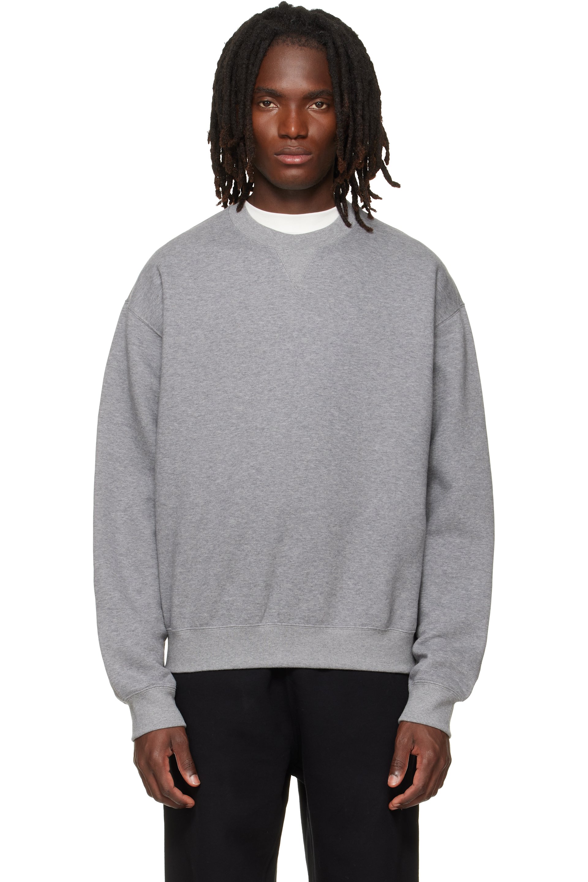 Jil Sander - Gray Cotton Crew-Neck Sweatshirt