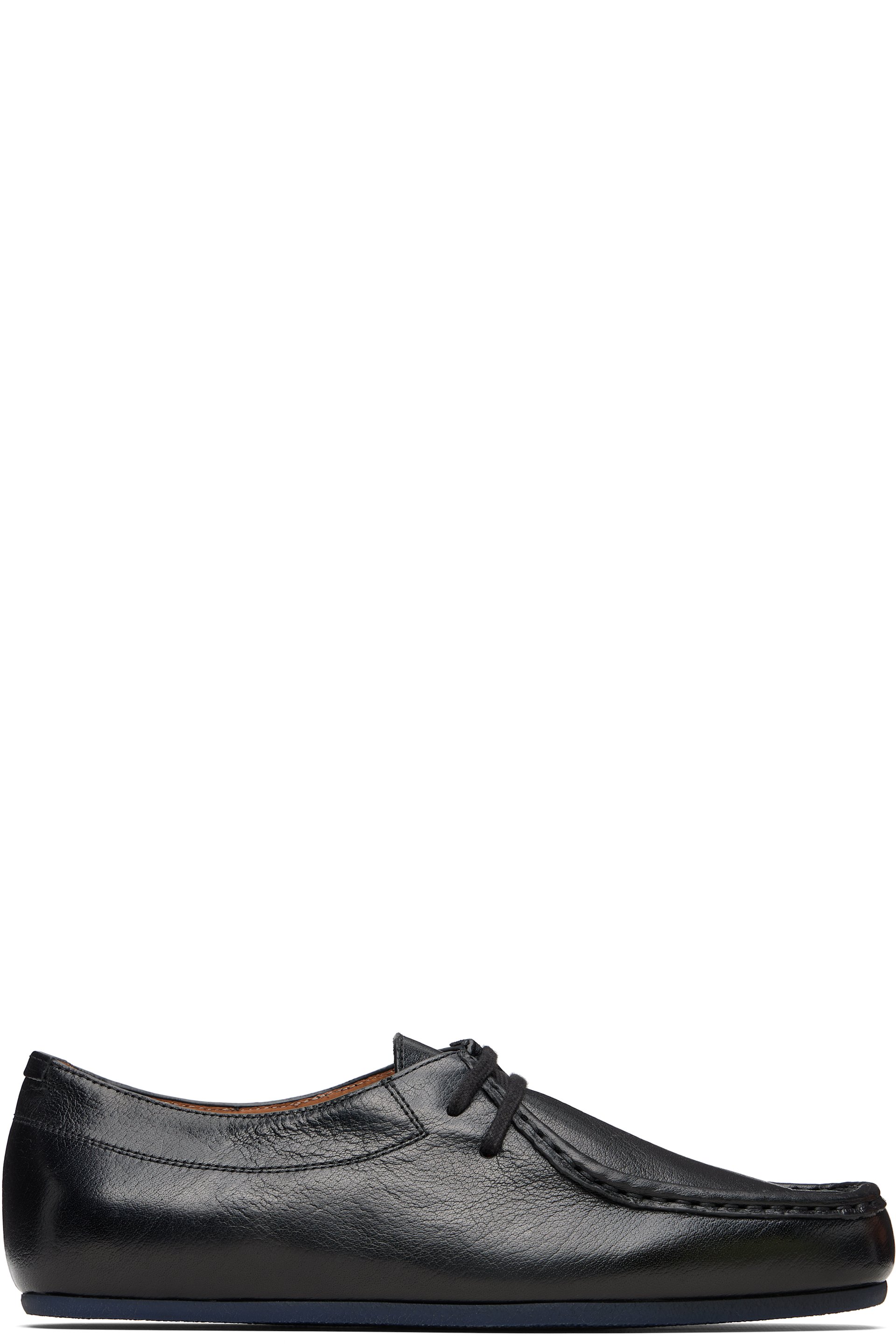 Jil Sander - Black Hood Lace-Up Derbys