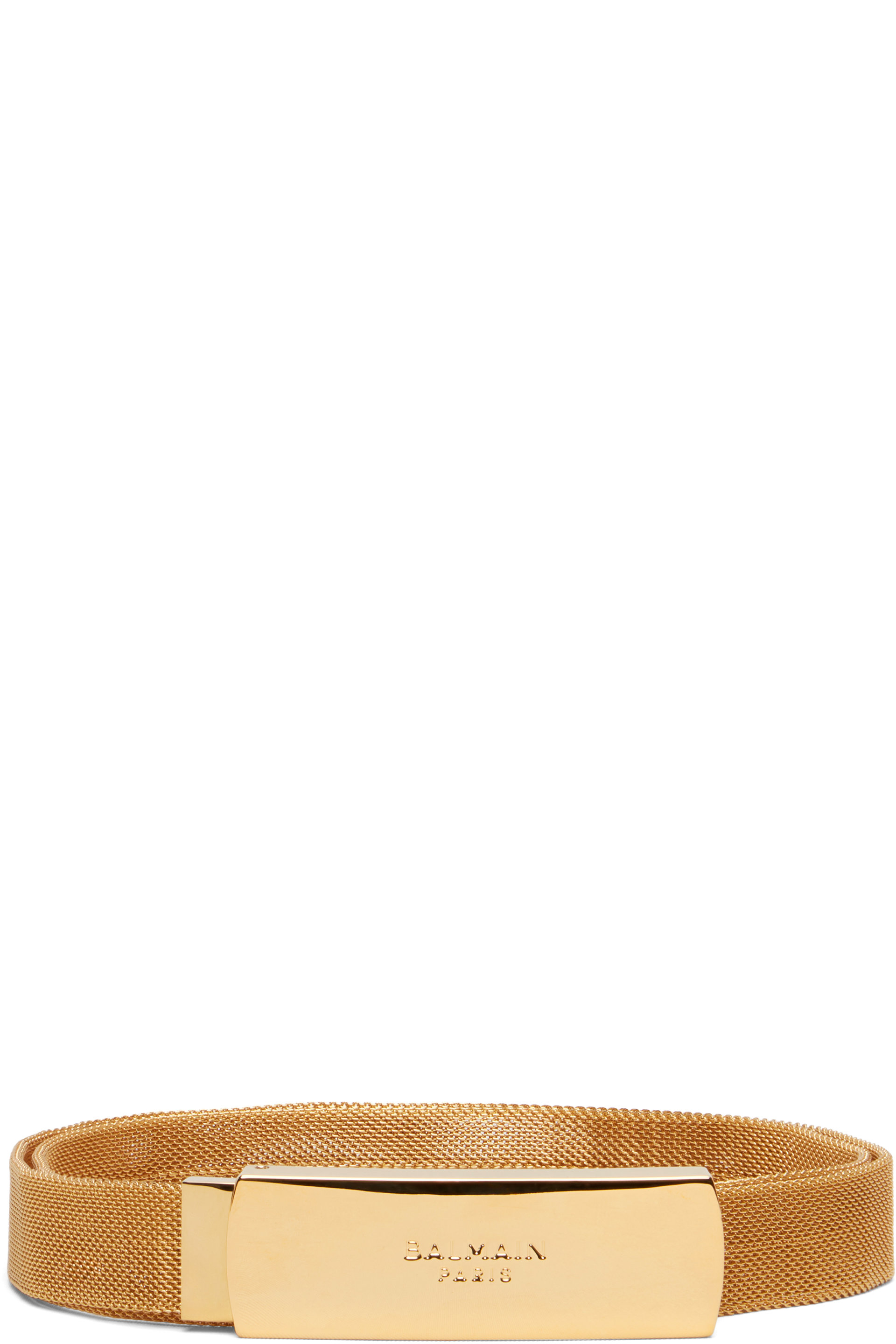 BALMAIN - Gold Braided Brass Belt