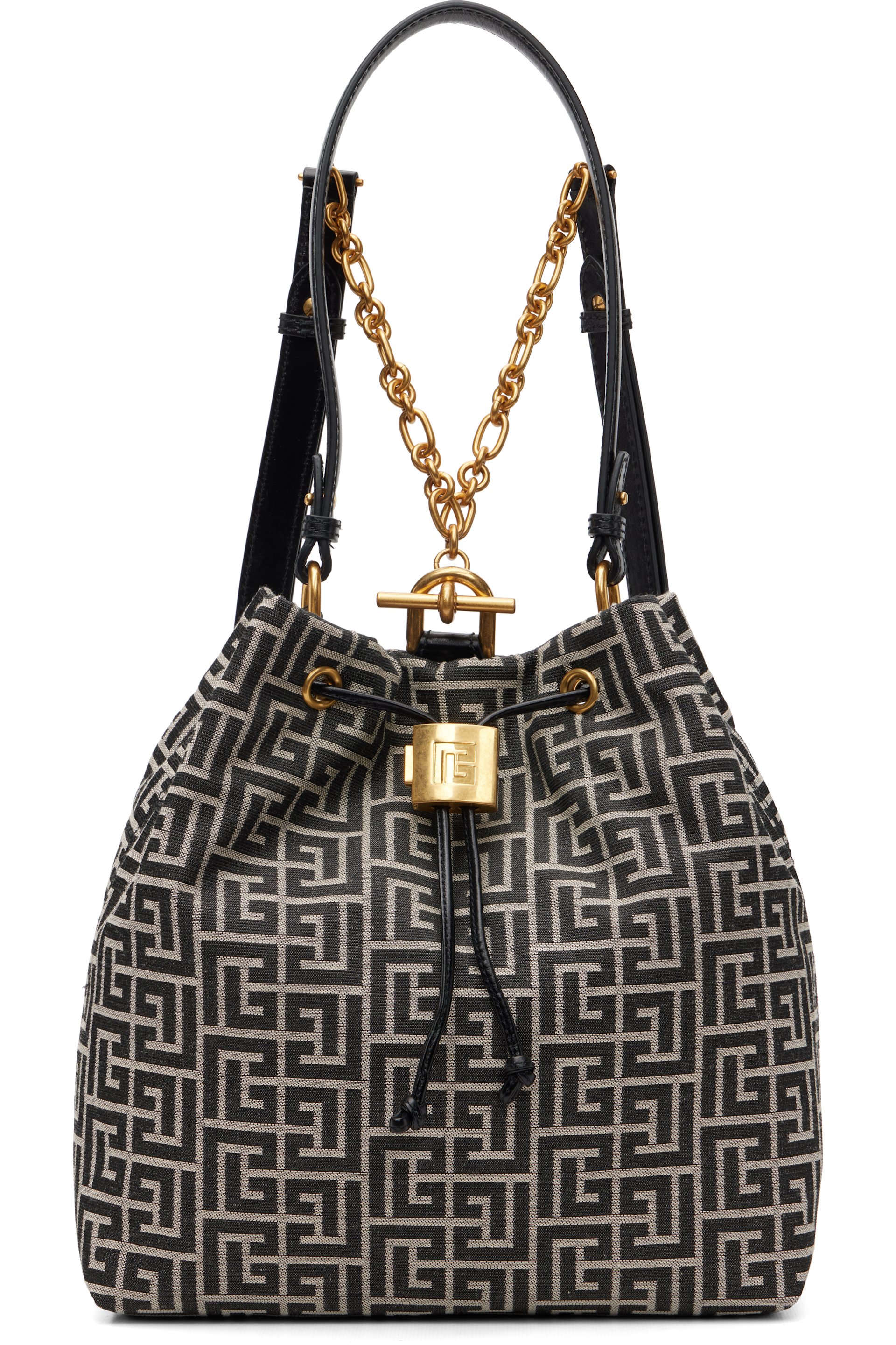 Balmain - 黑色 Pulse Monogram Jacquard 双肩包