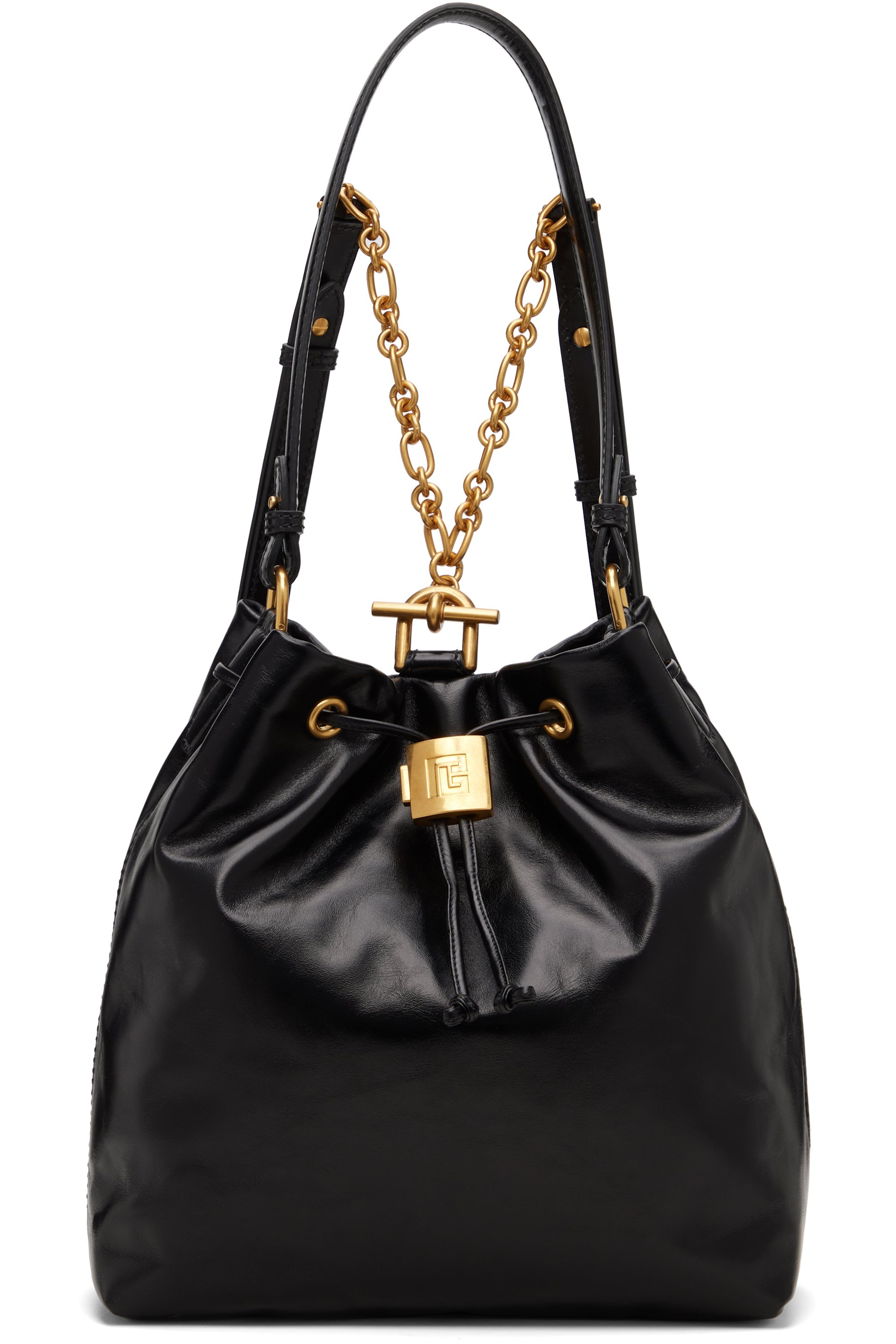 Balmain - 黑色 Pulse Calfskin Leather 双肩包