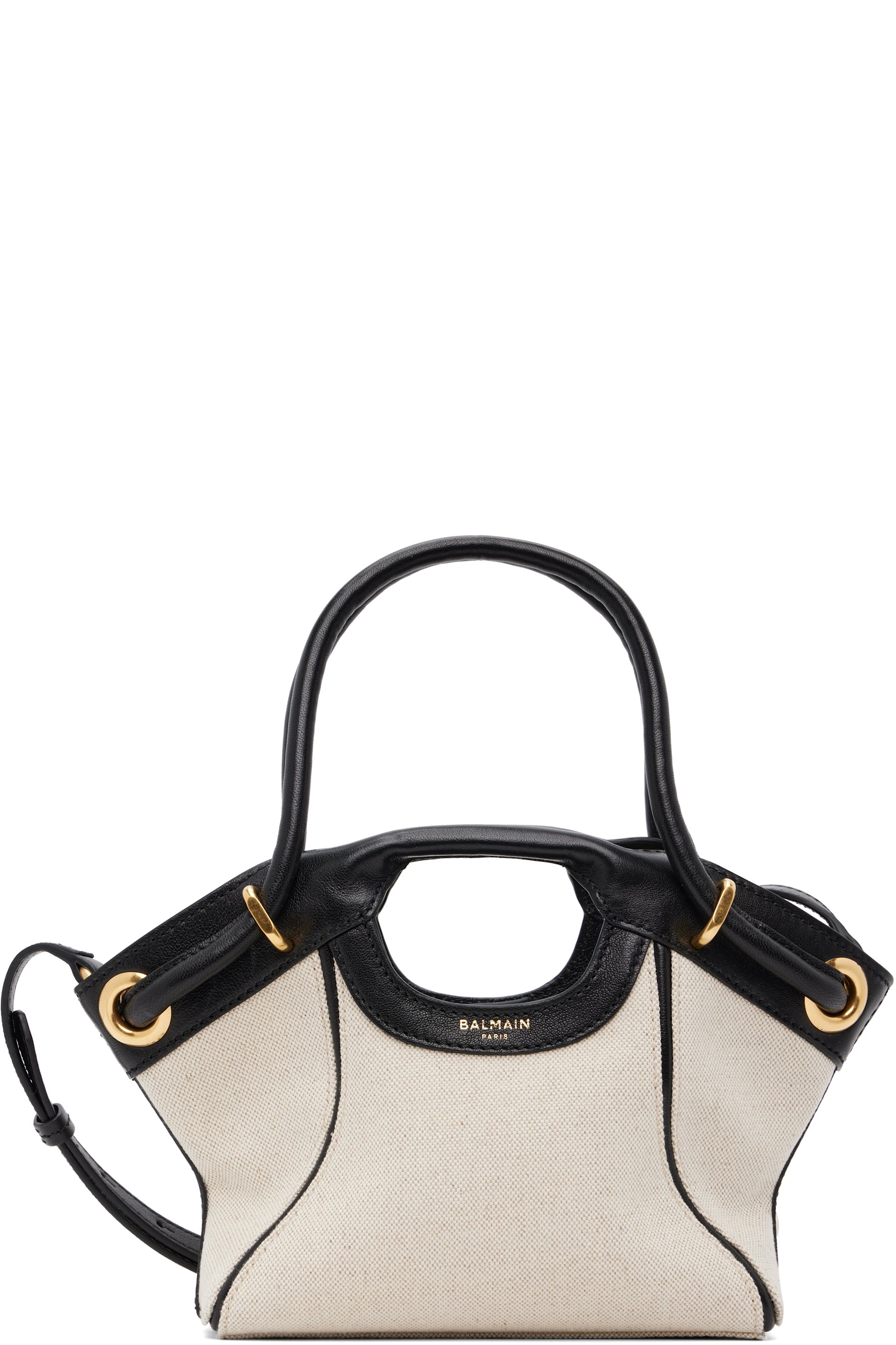 BALMAIN - Black & Off-White Small Bag