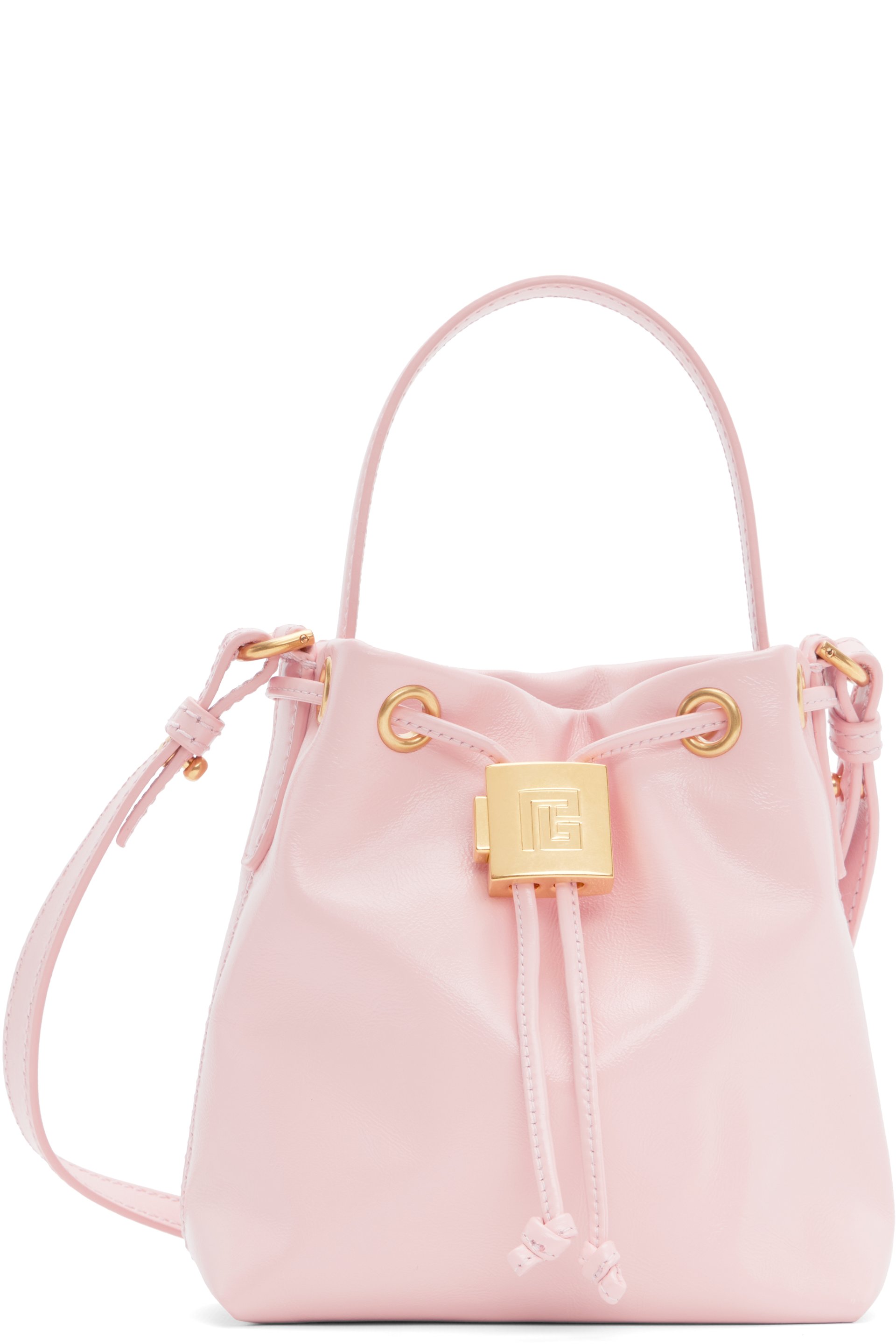 BALMAIN - Pink Mini Pulse Bucket Bag