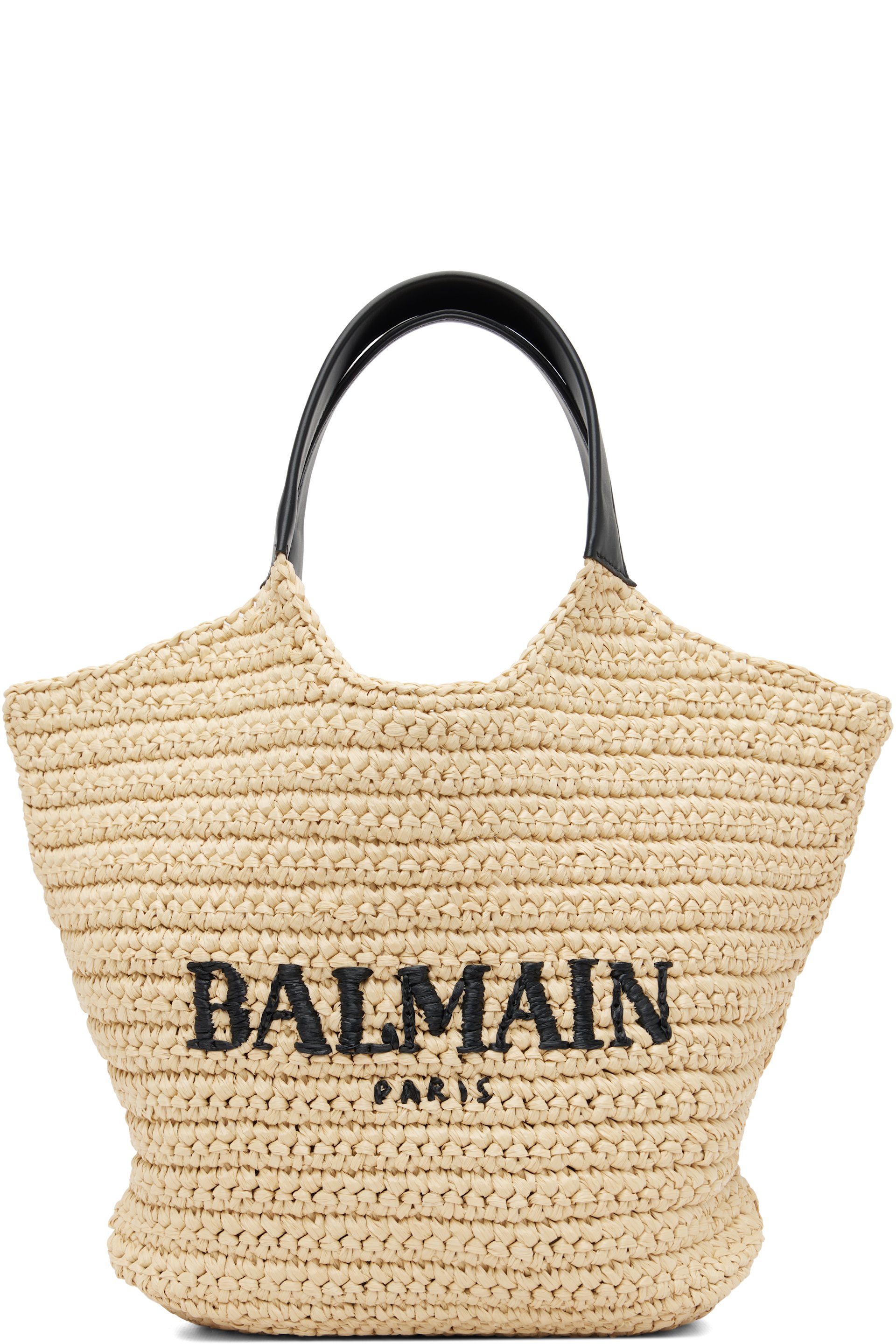 Balmain - 驼色迷你 BALMAIN Crochet 托特包