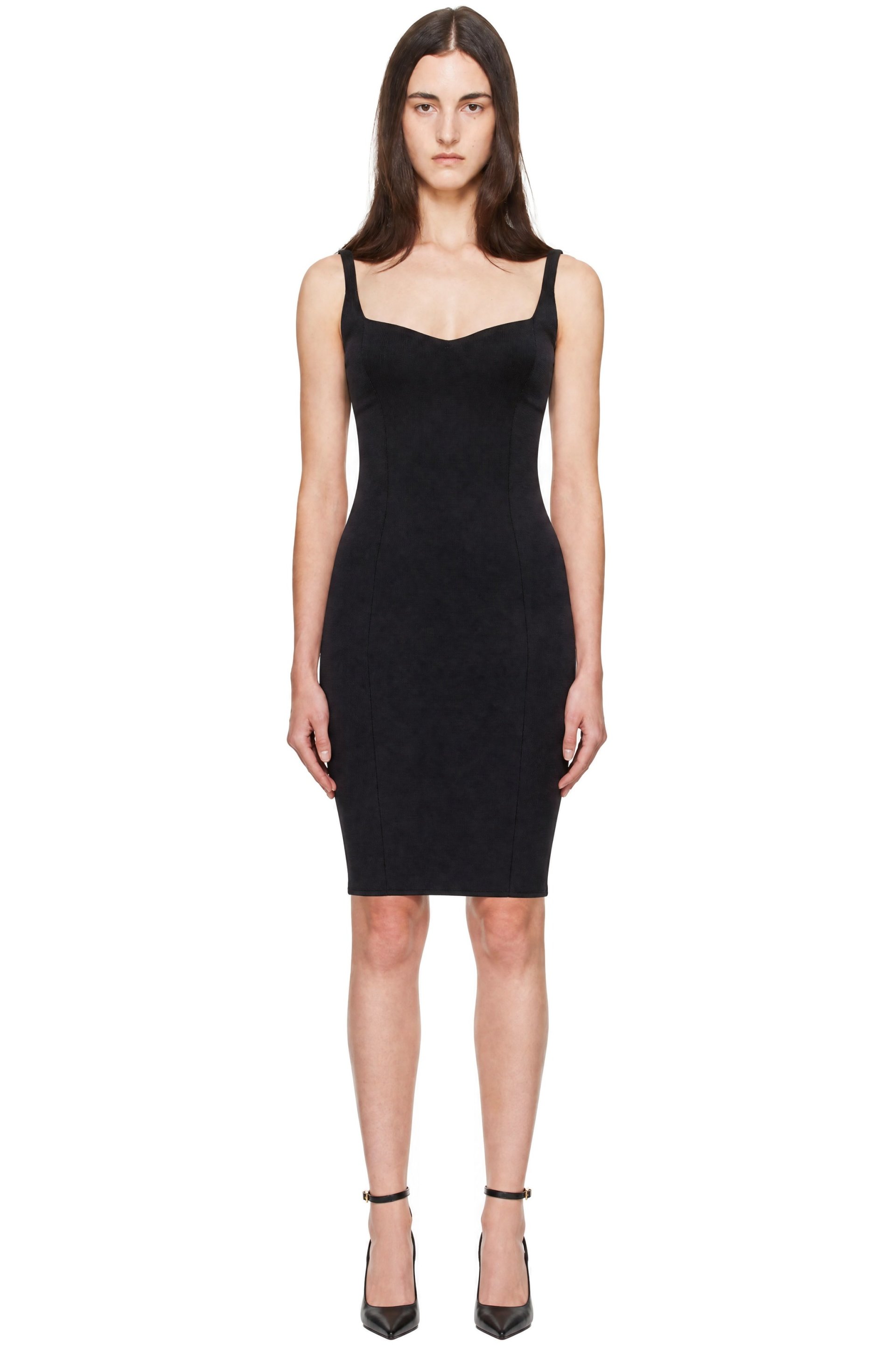 BALMAIN - Navy Bodycon Compact Jersey Midi Dress