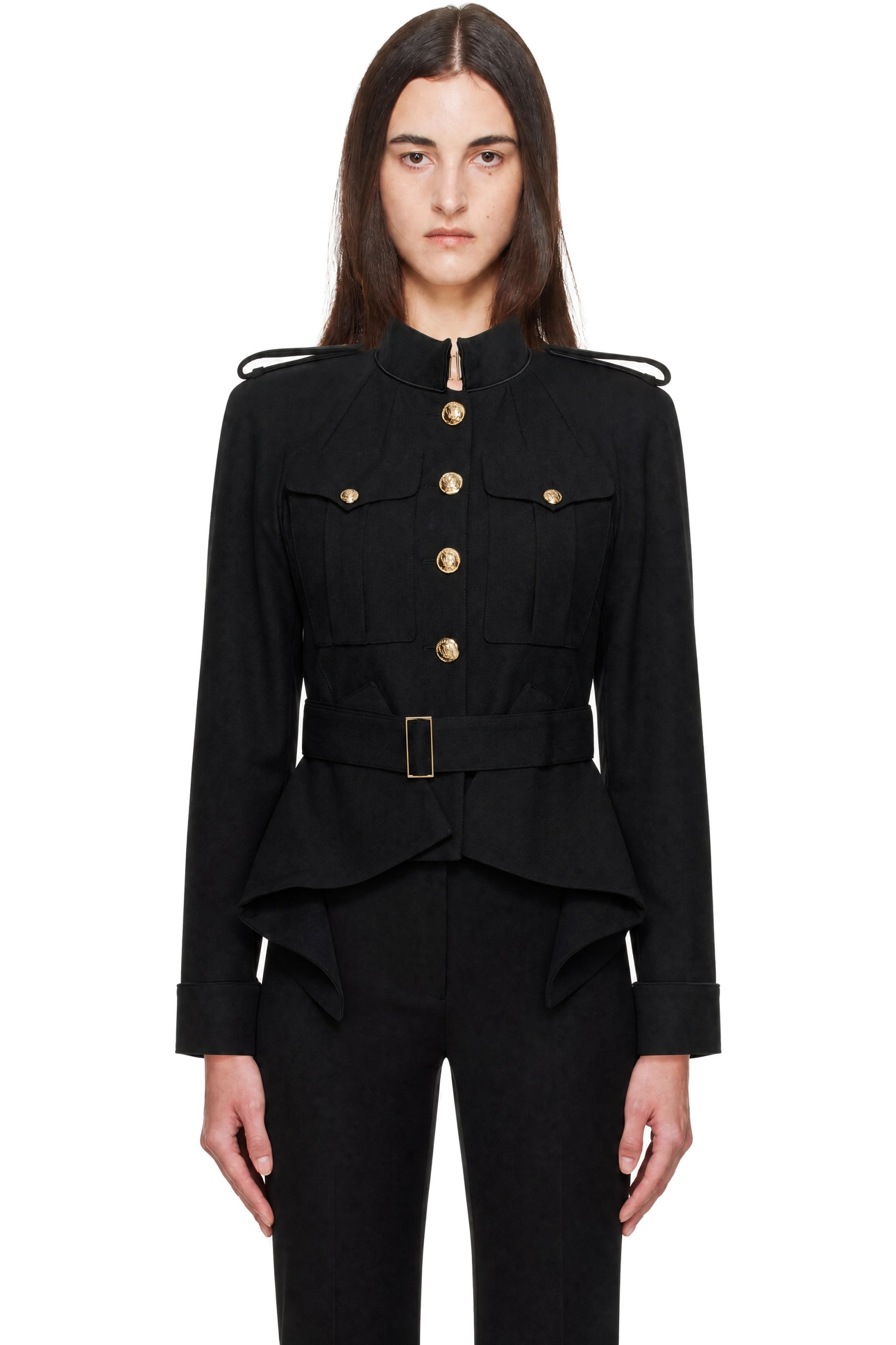 BALMAIN - Black Wool Signature Jacket