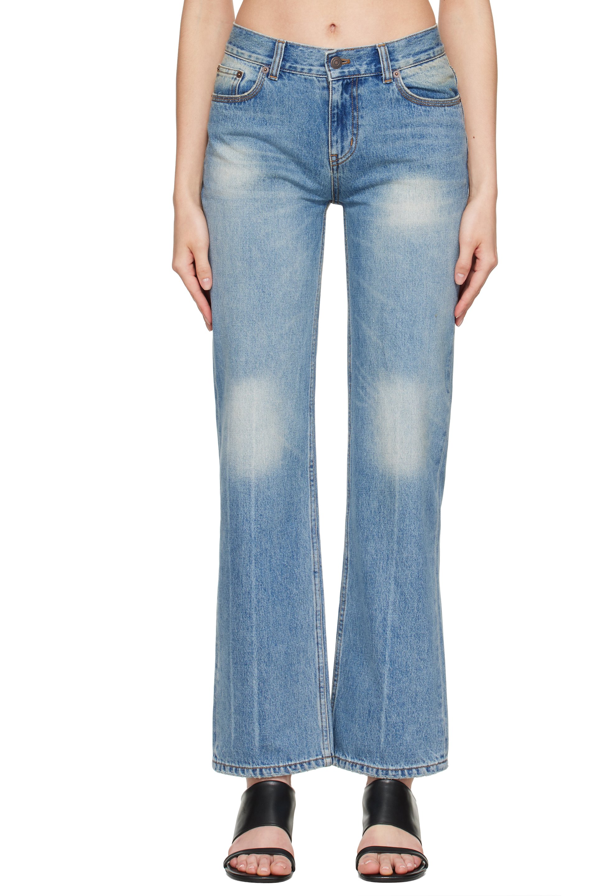 TONYWACK - Blue Low-Rised Straight Classic Jeans