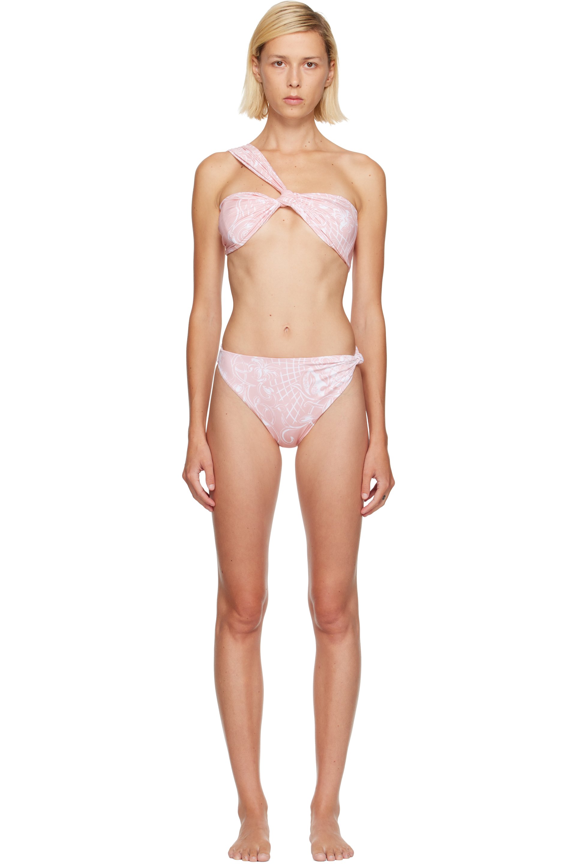 BALMAIN - Pink Bandeau Bikini