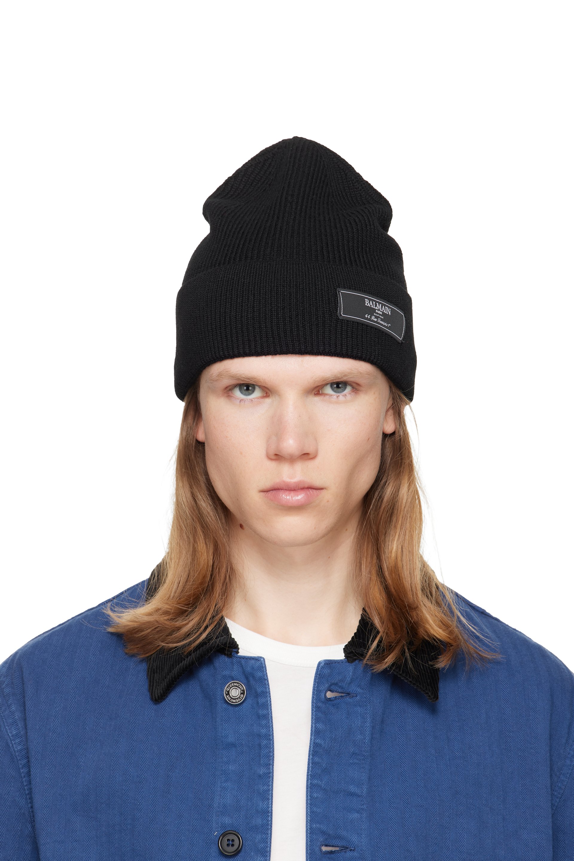 BALMAIN - Black Label Wool Beanie