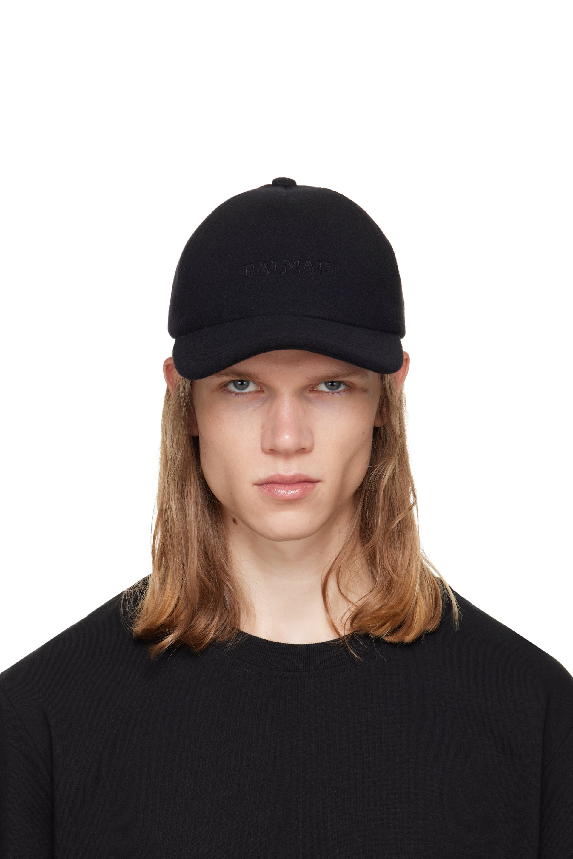 BALMAIN - Black Wool Cap