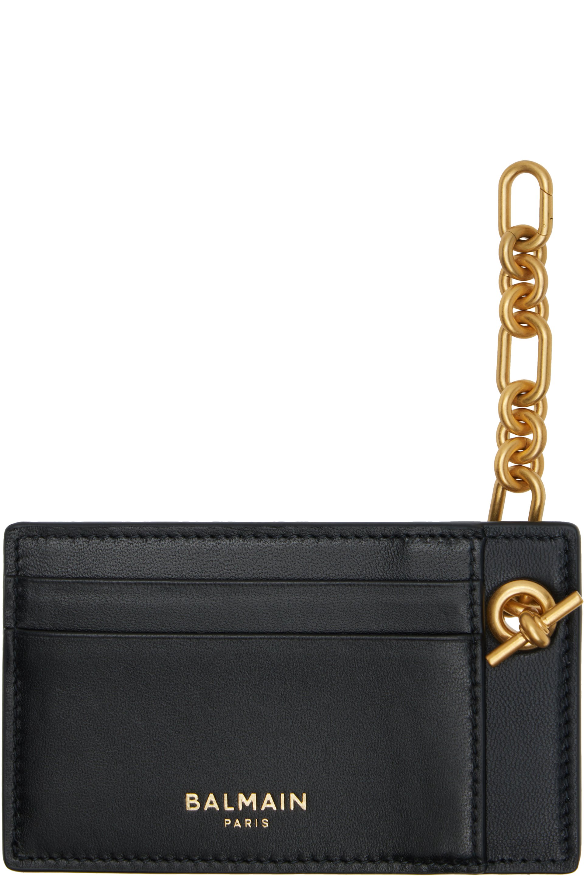 BALMAIN - Black Pulse Chain Card Holder