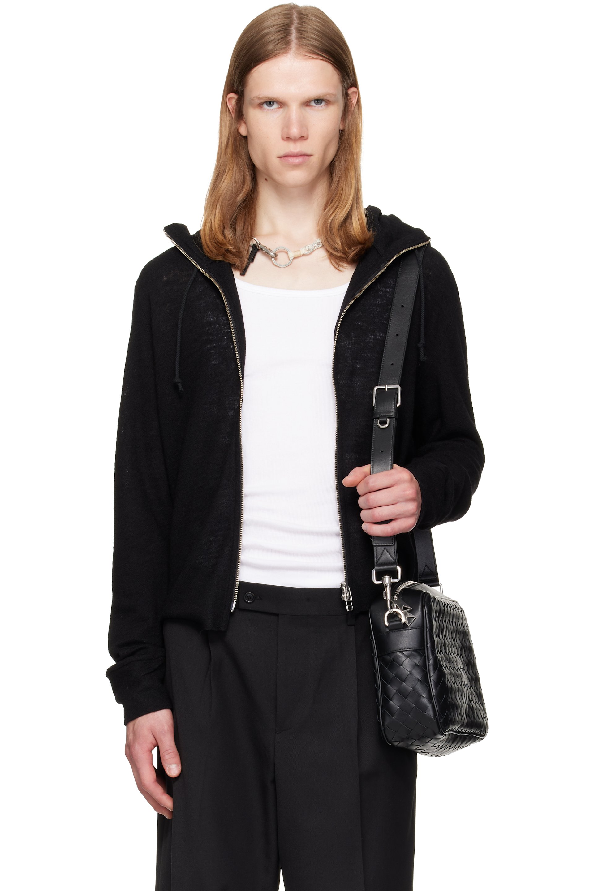TONYWACK - Black Light Wool Zip Hoodie