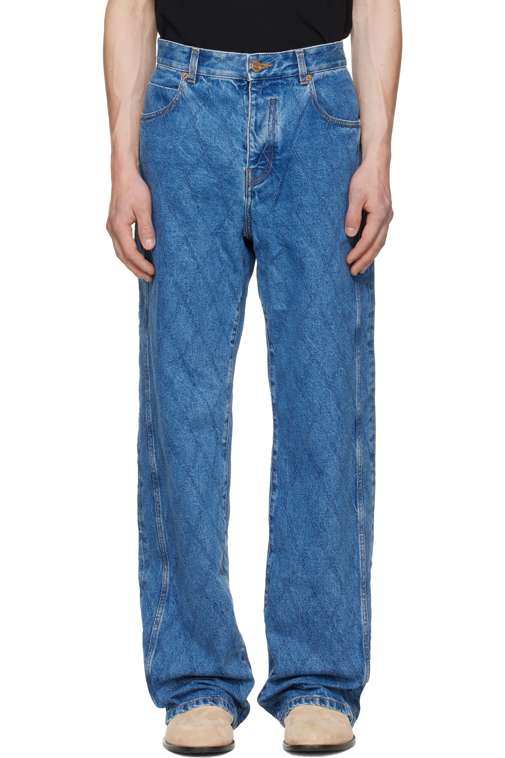 Balmain - Jean décontracté bleu en denim
