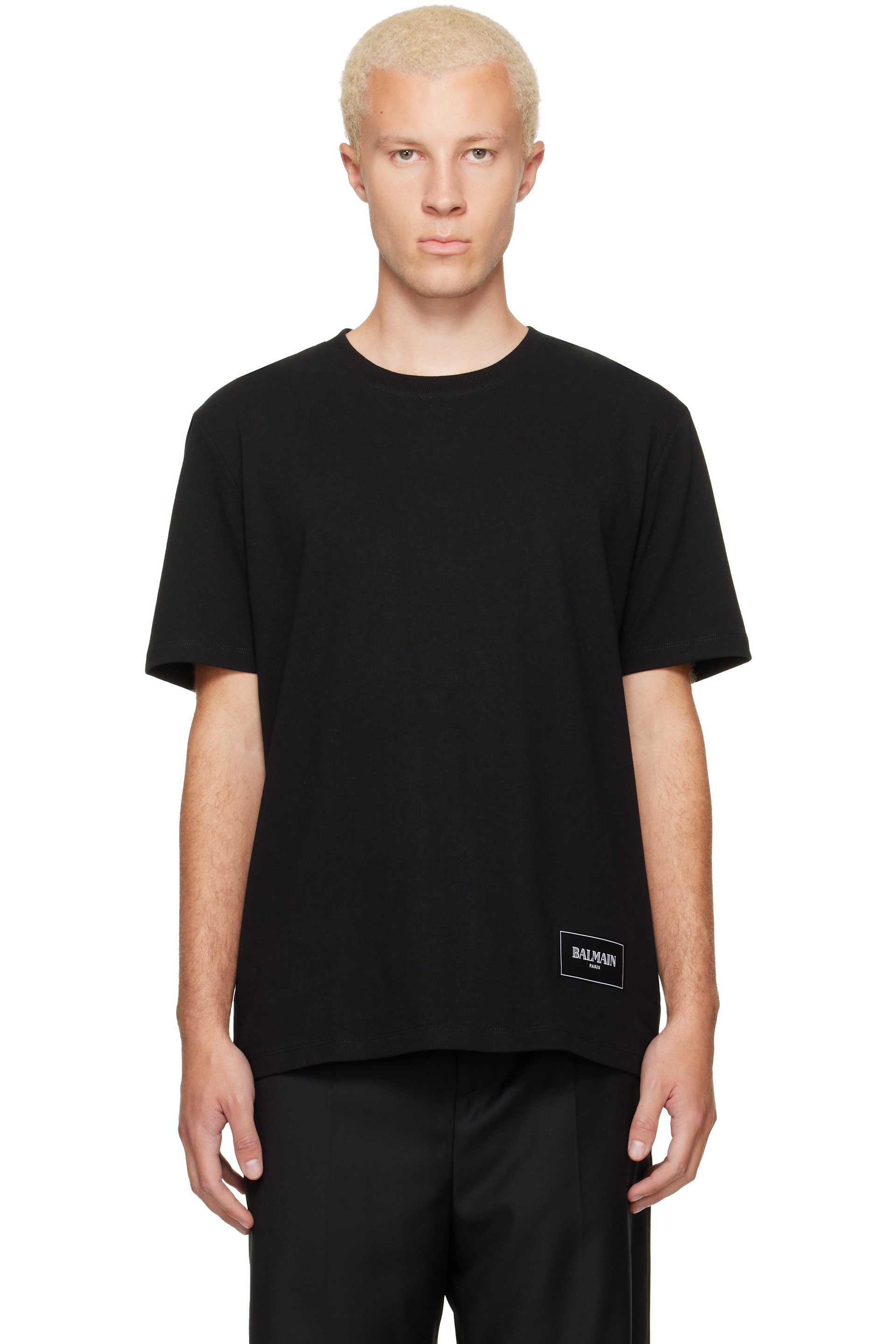 BALMAIN - Two-Pack Black 'Balmain Vintage' T-shirts