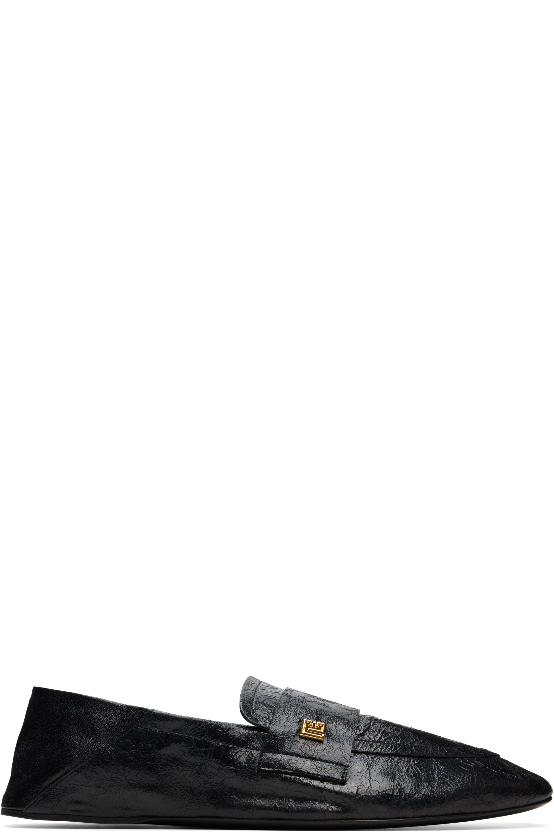 BALMAIN - Black Flat Loafers