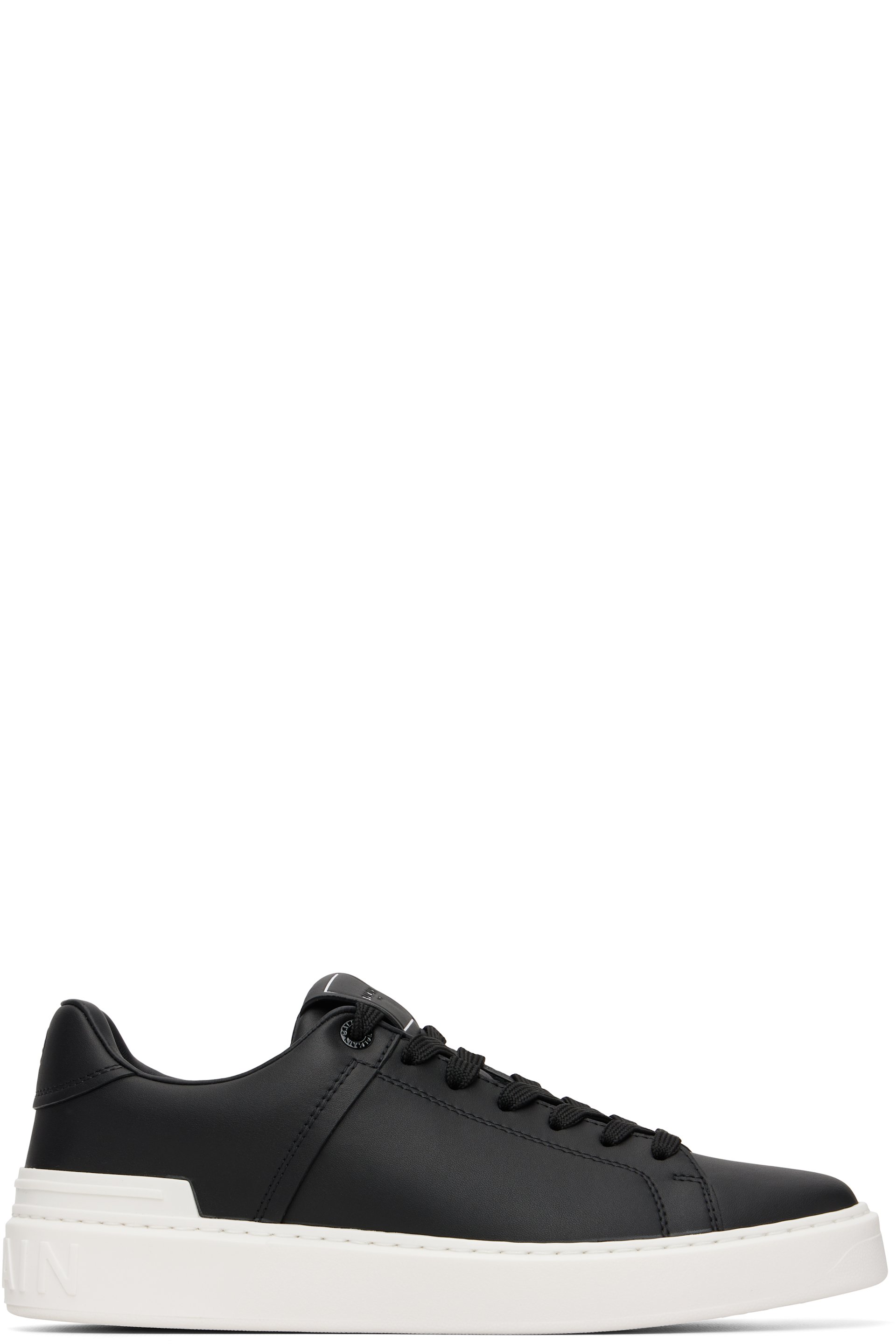 BALMAIN - Black B-Court Calfskin Sneakers