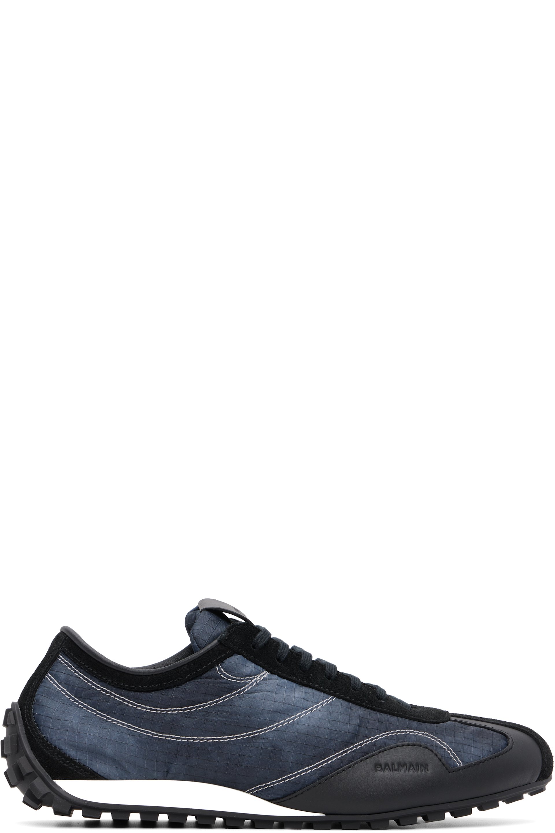 BALMAIN - Black & Blue Racing Sneakers