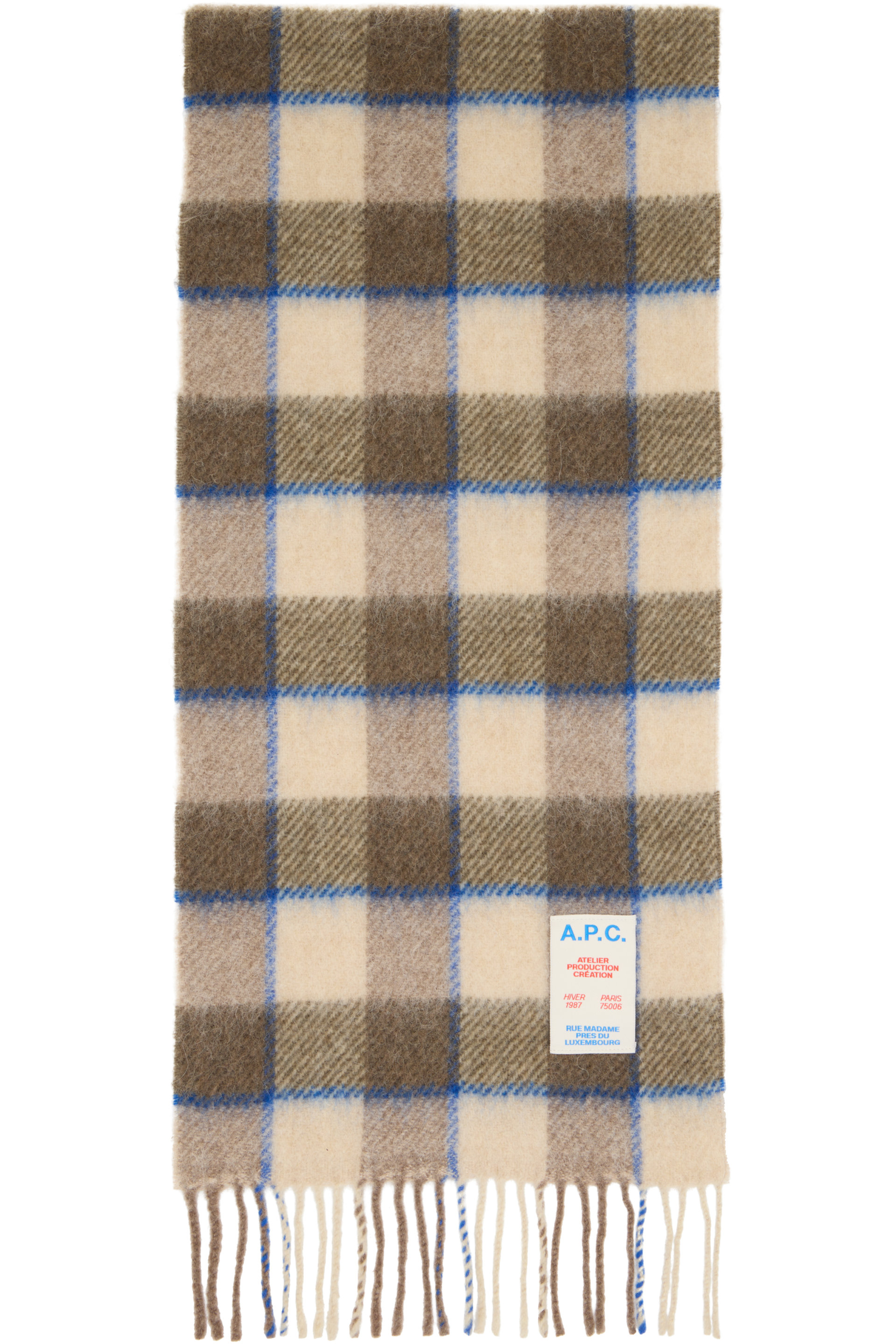 A.P.C. - Beige Wool Blend Scarf