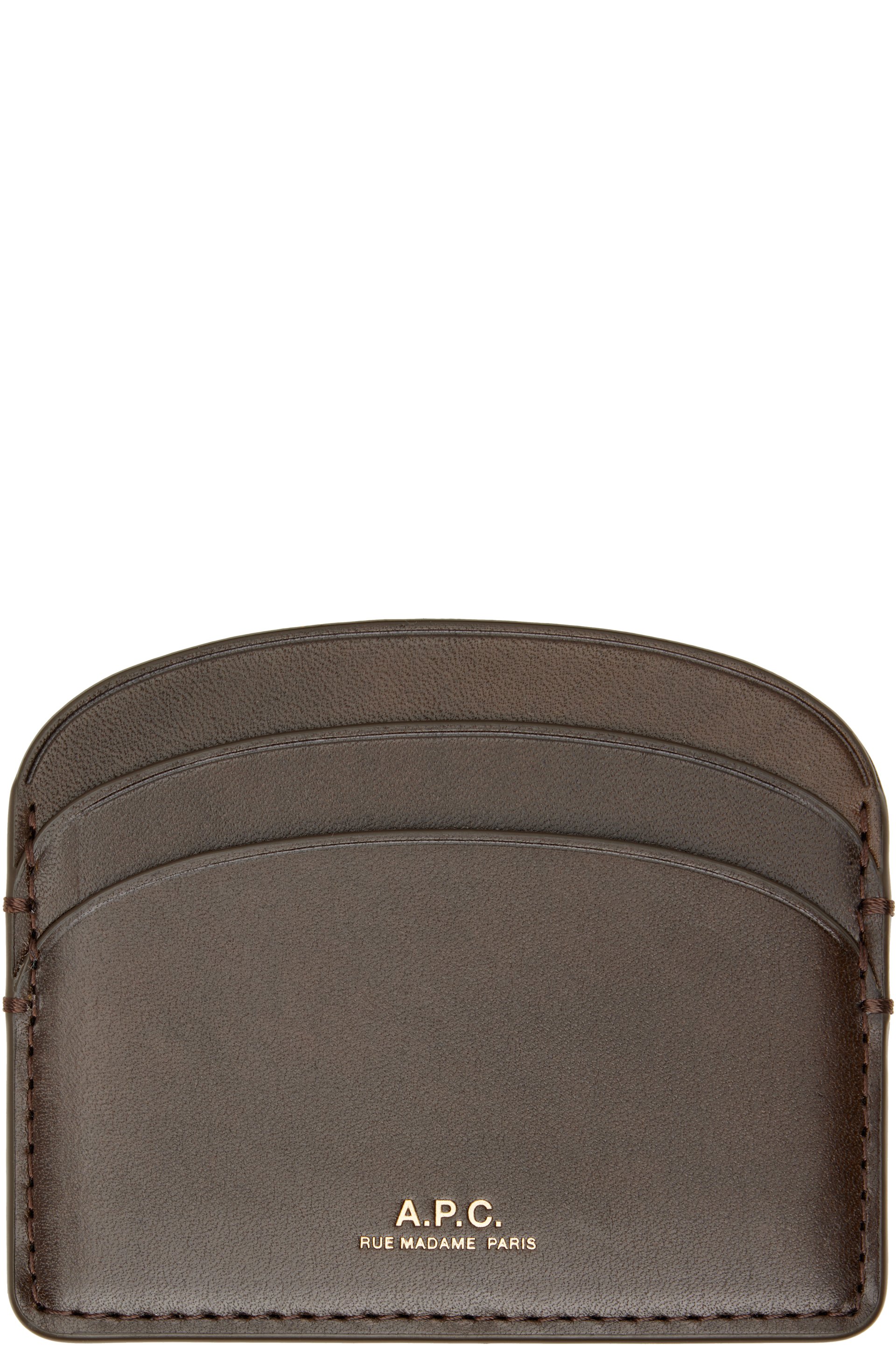 A.P.C. - Brown Demi-Lune Card Holder