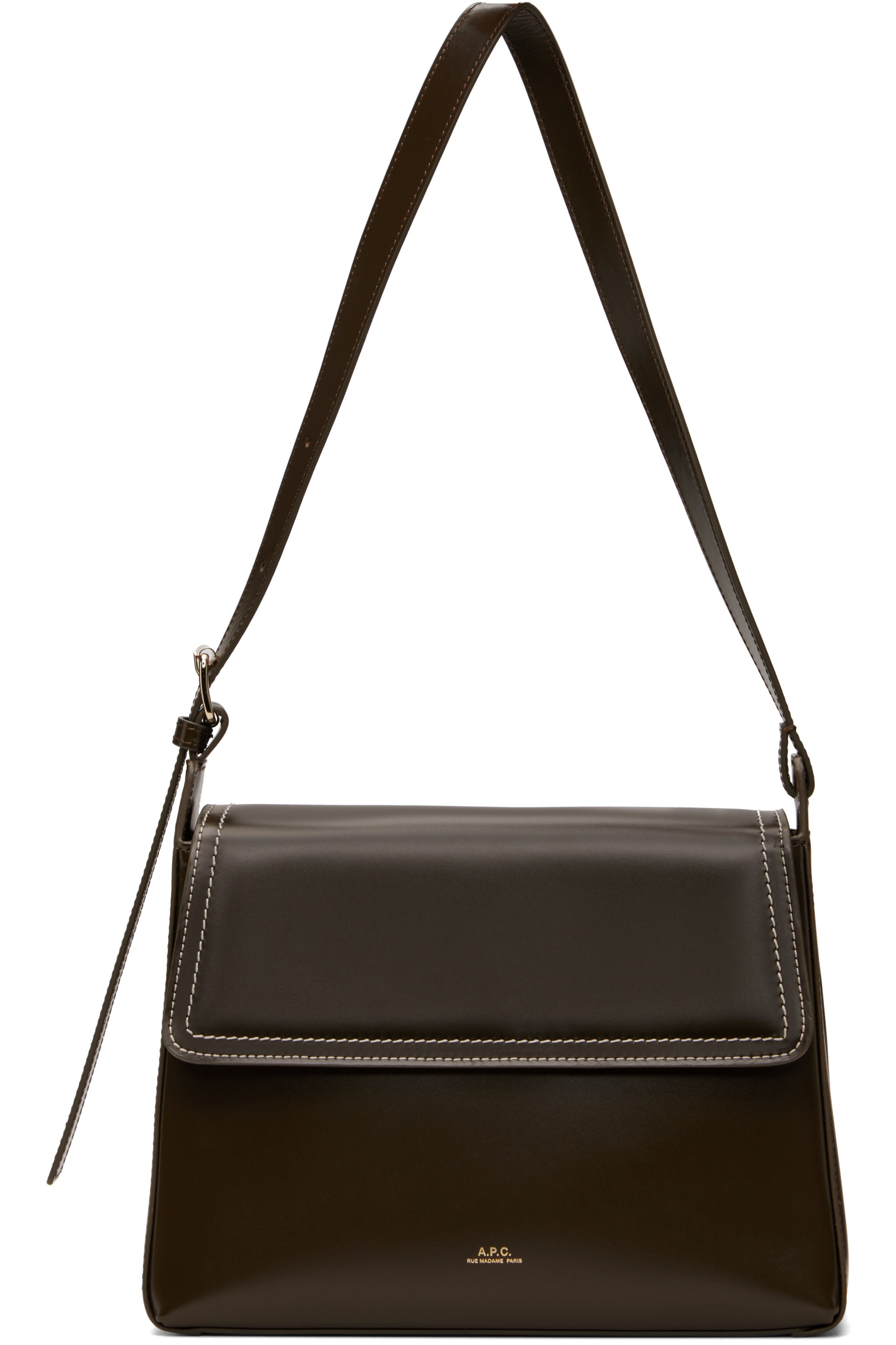 A.P.C. - Khaki Virginie Flap Bag