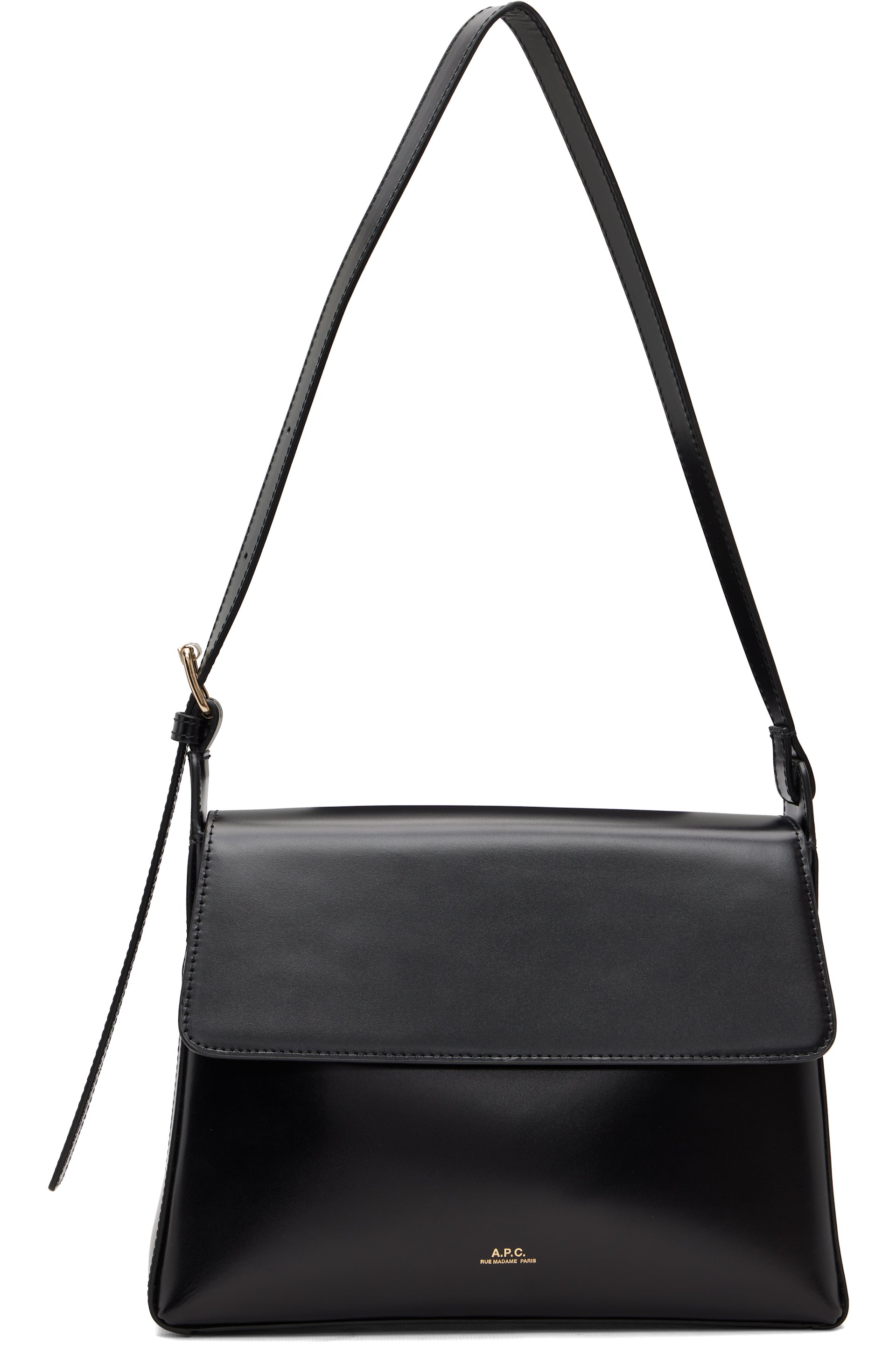 A.P.C. - Black Virginie Flap Bag
