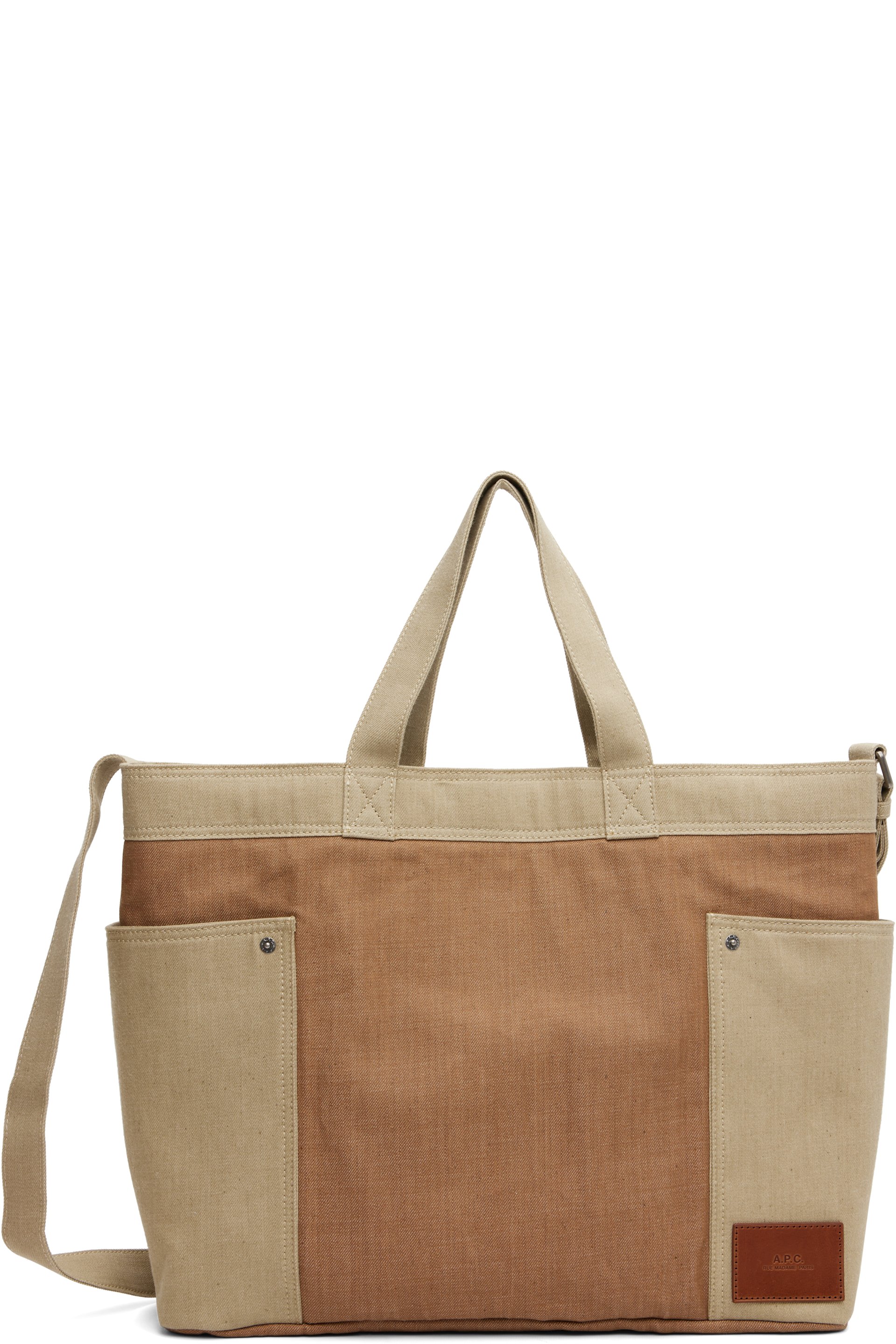 A.P.C. - Tan & Beige Jardin Tote