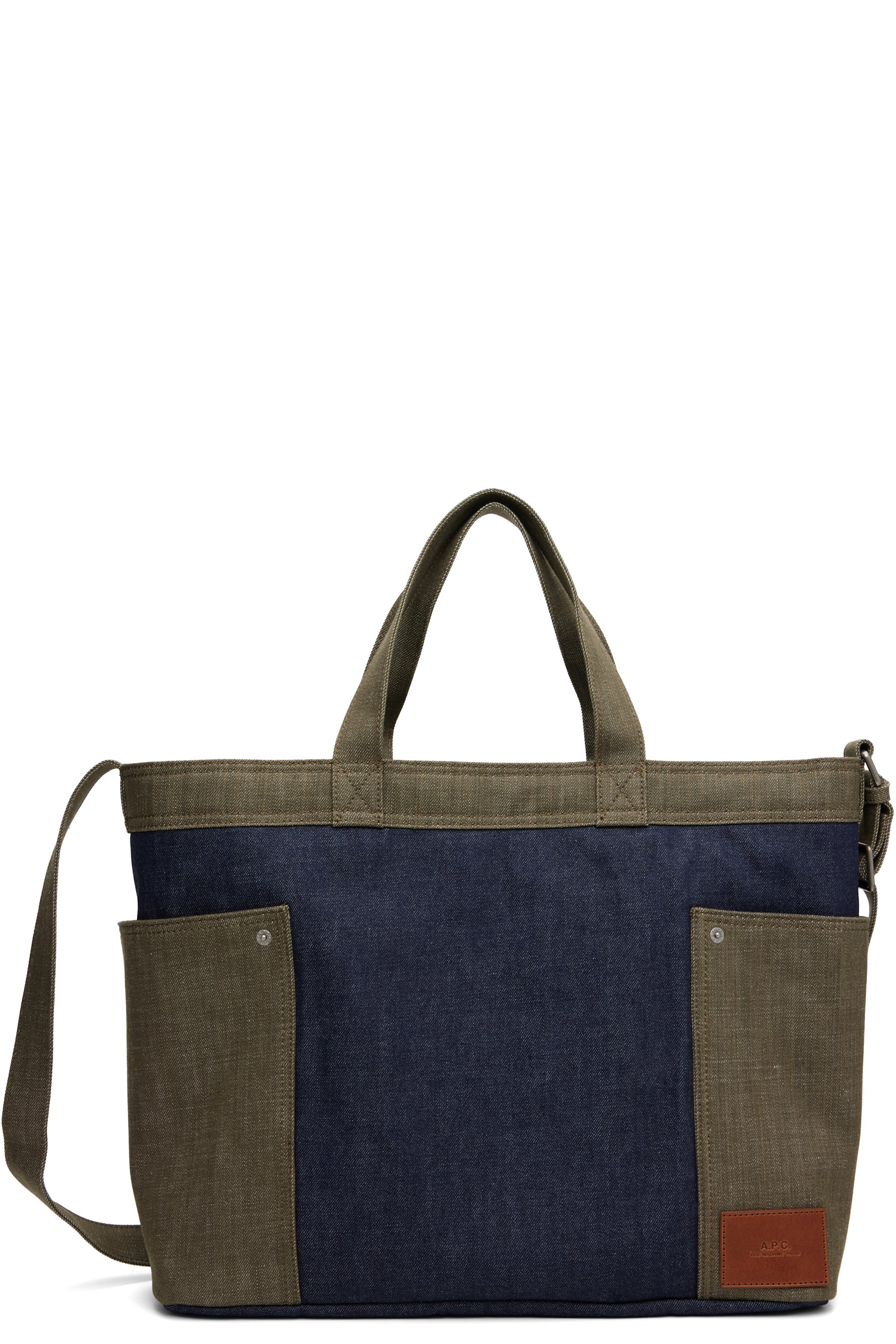 A.P.C. - Blue & Khaki Jardin Tote