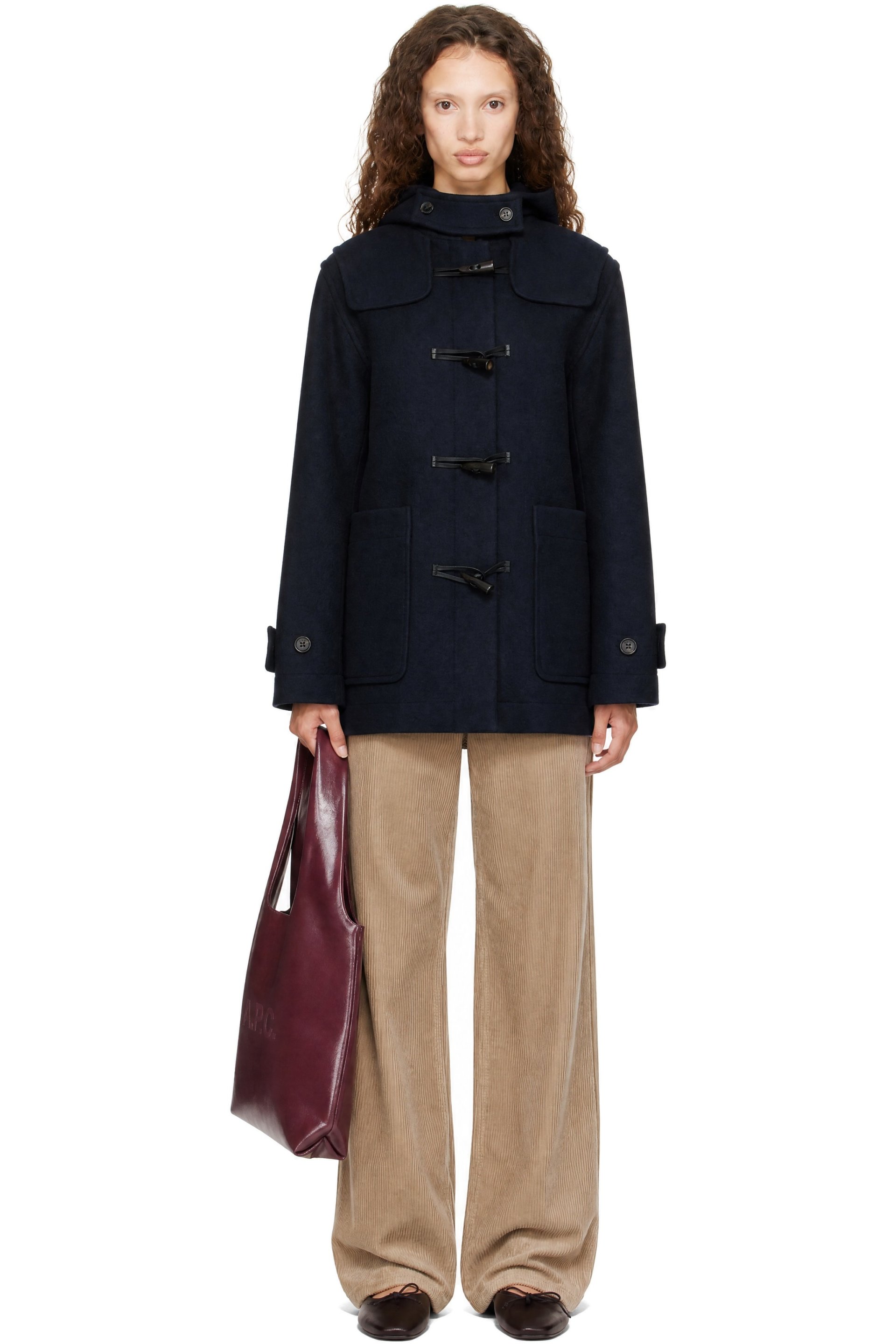 A.P.C. - Manteau de style canadienne Lisa bleu marine