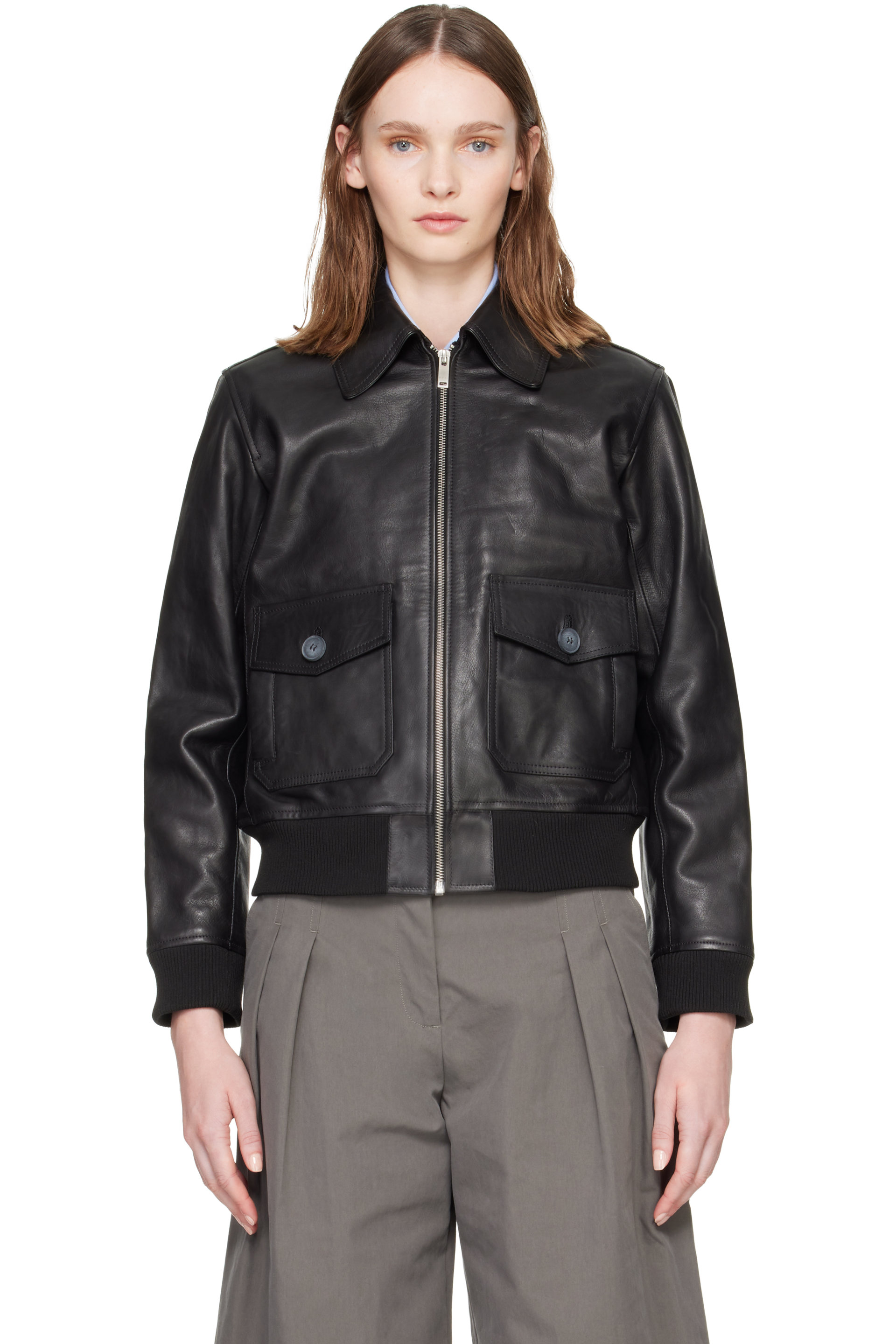 A.P.C. - Black Gael Leather Jacket