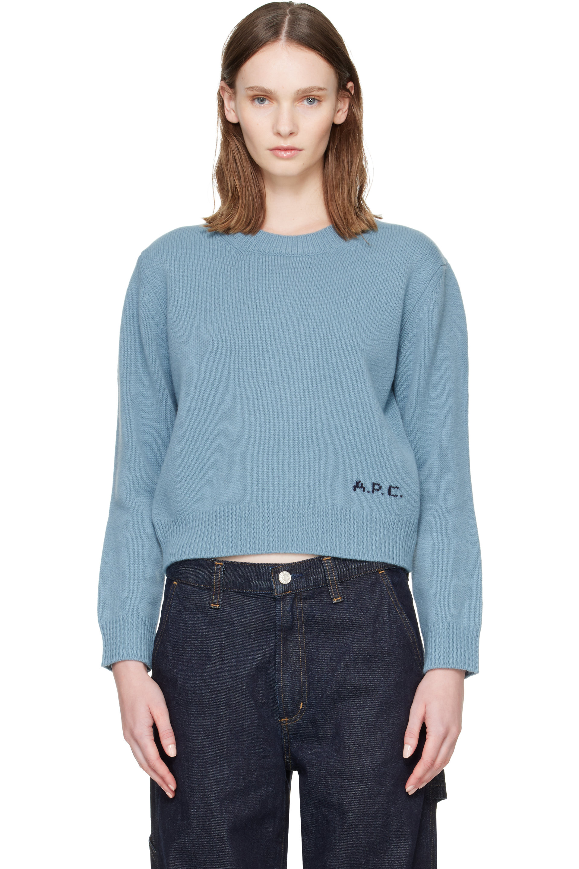A.P.C. - Blue Anna Boxy Wool Sweater