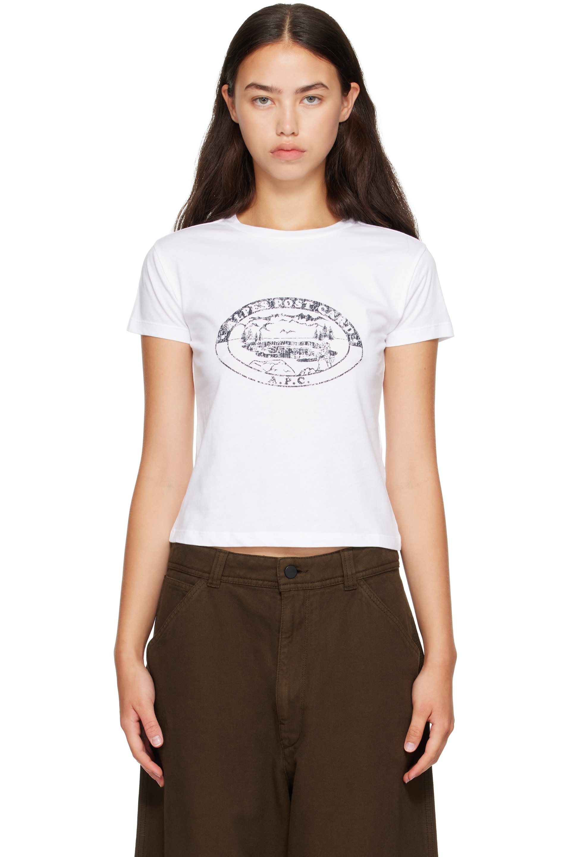 A.P.C. - White Vintage-Effect Camping Logo T-shirt