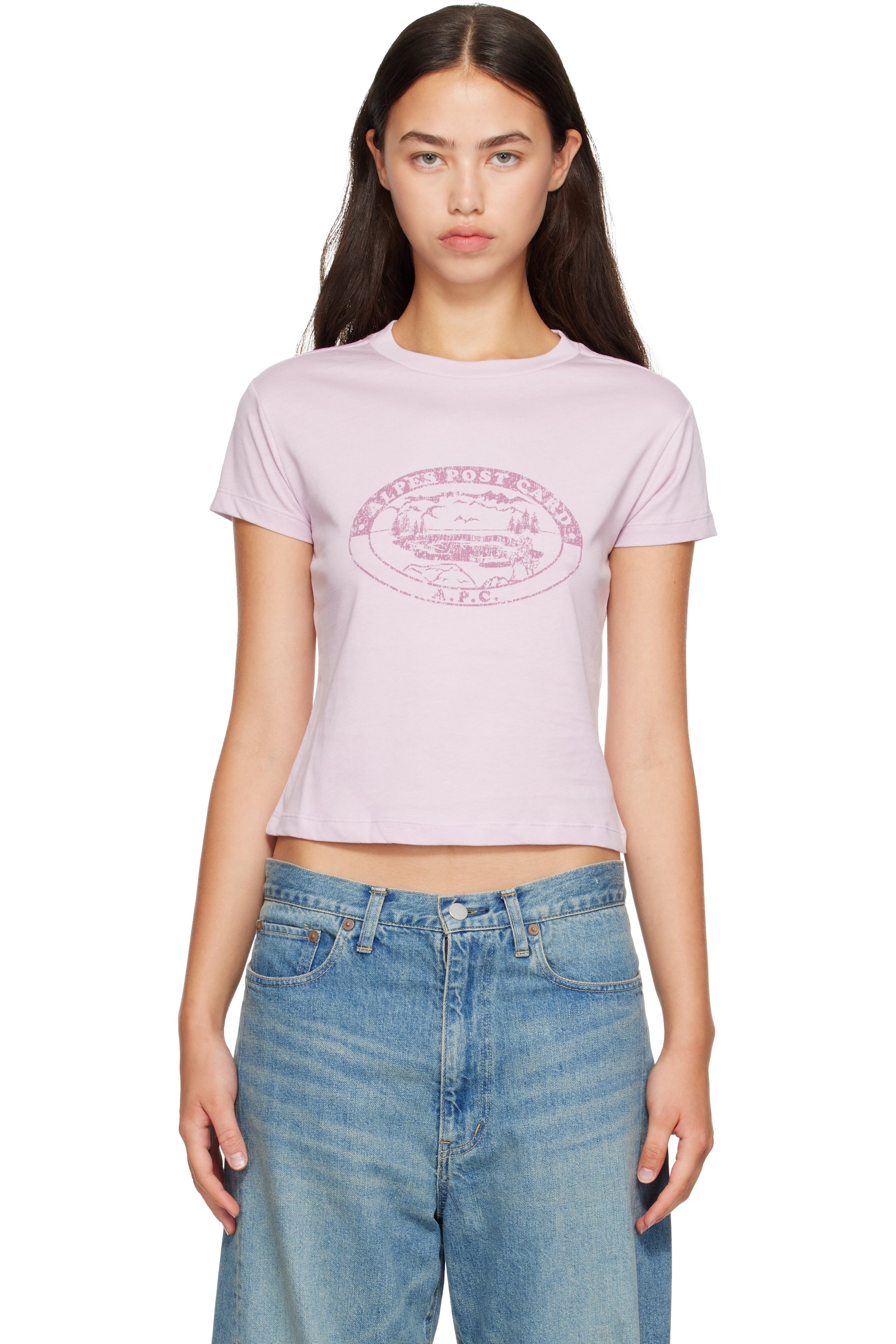 A.P.C. - Pink Vintage Camping Logo T-shirt