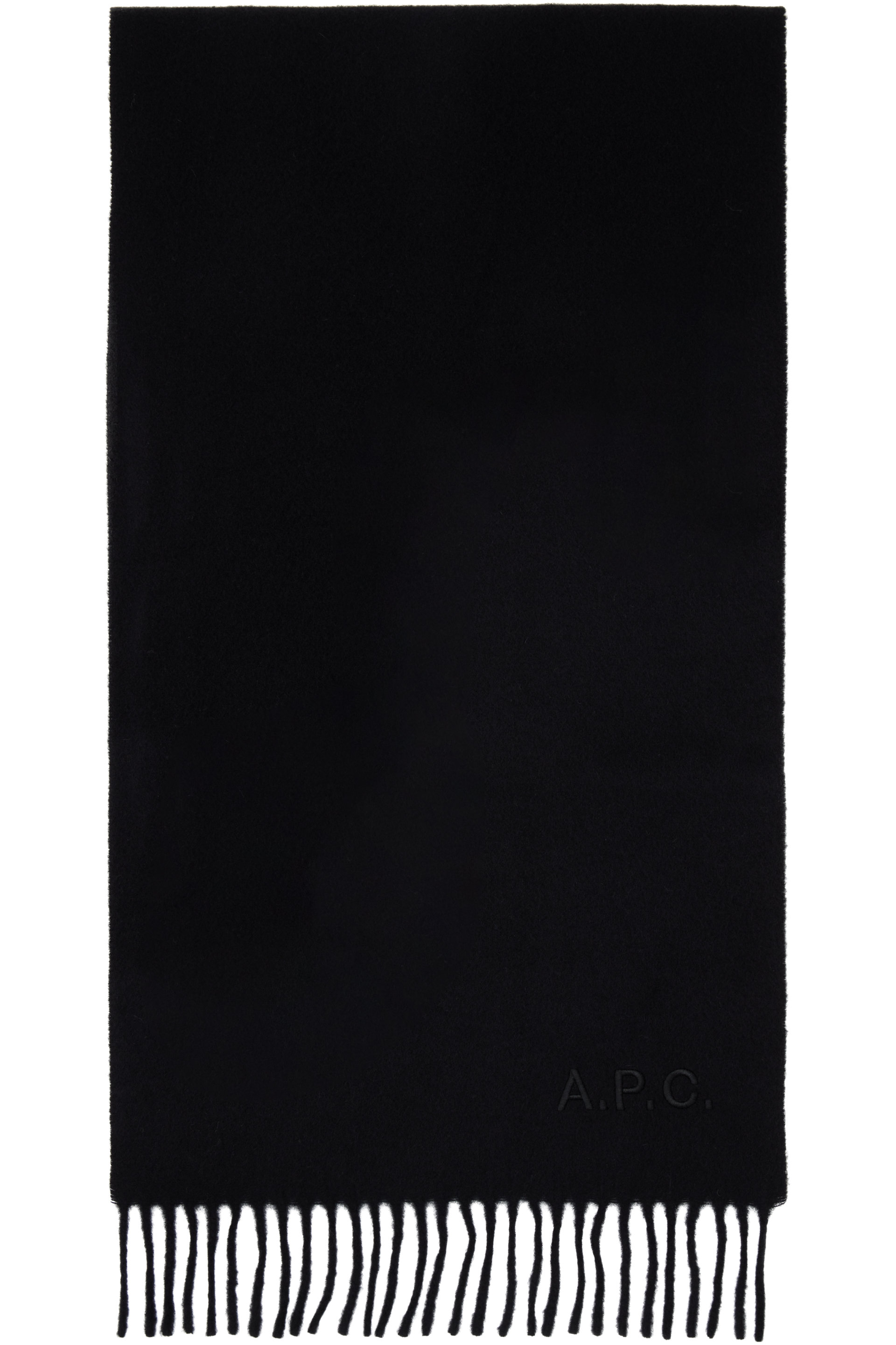 A.P.C. - Black Ambroise Brodée Scarf