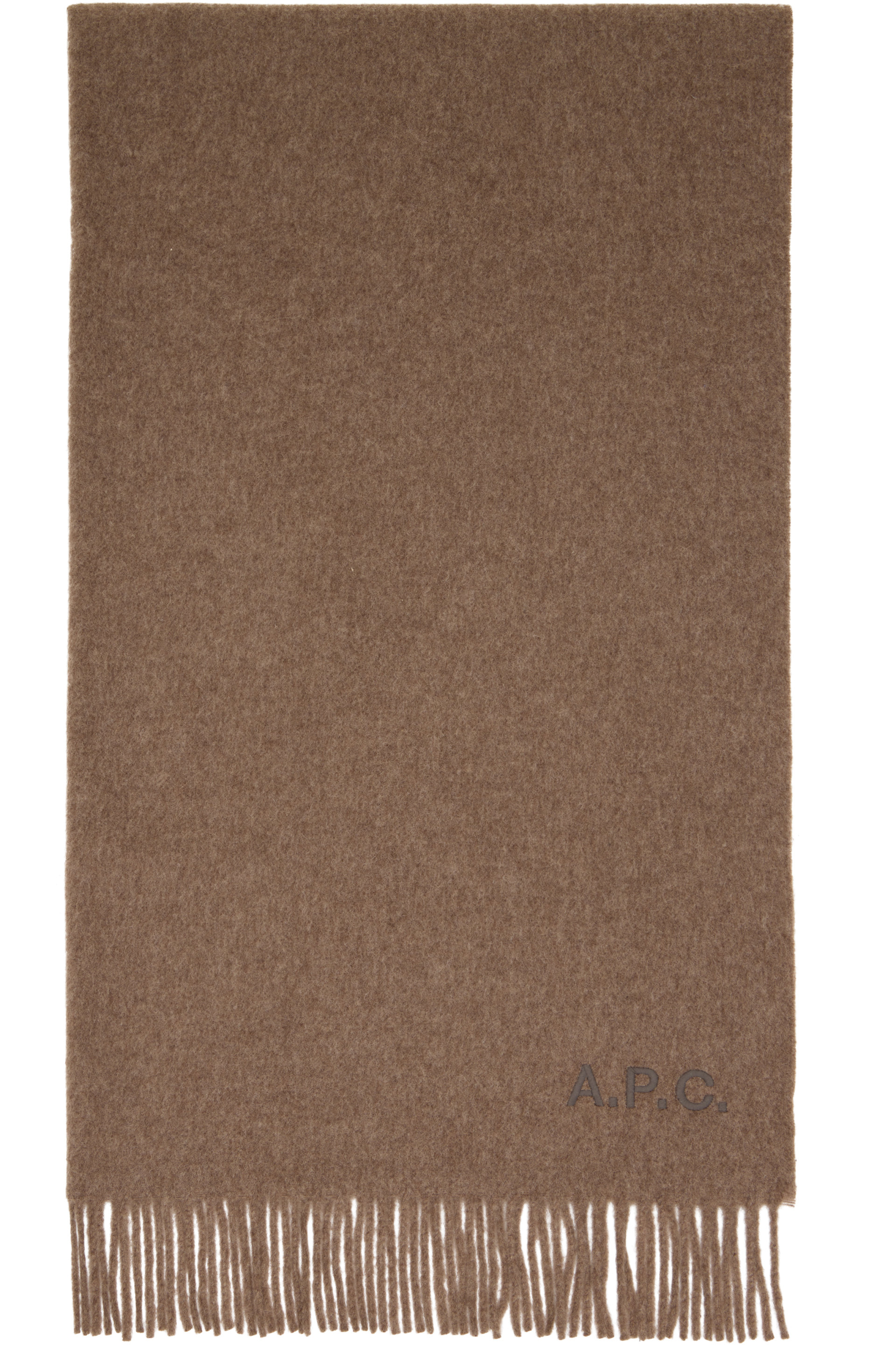 A.P.C. - Brown Alix Brodée Scarf