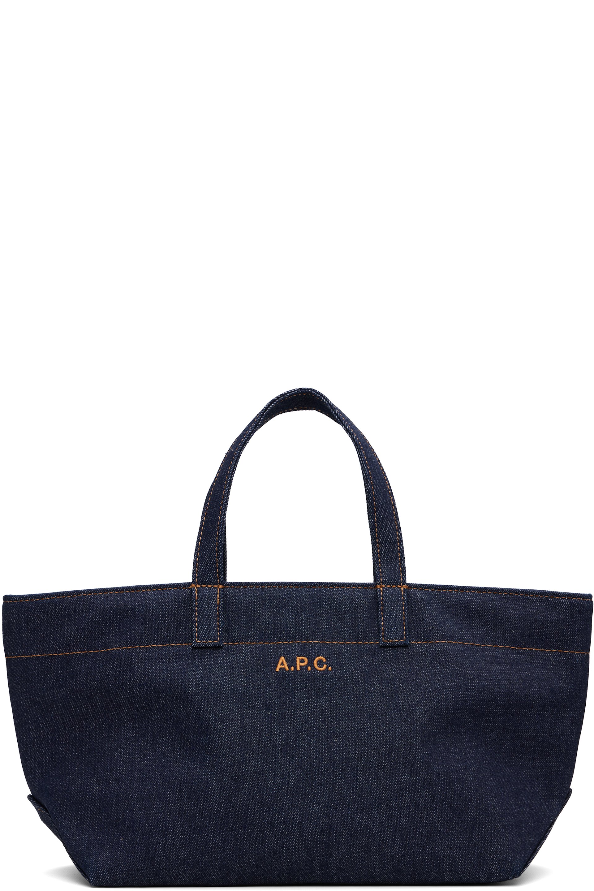 A.P.C. - Navy Drummer Toile Small Tote
