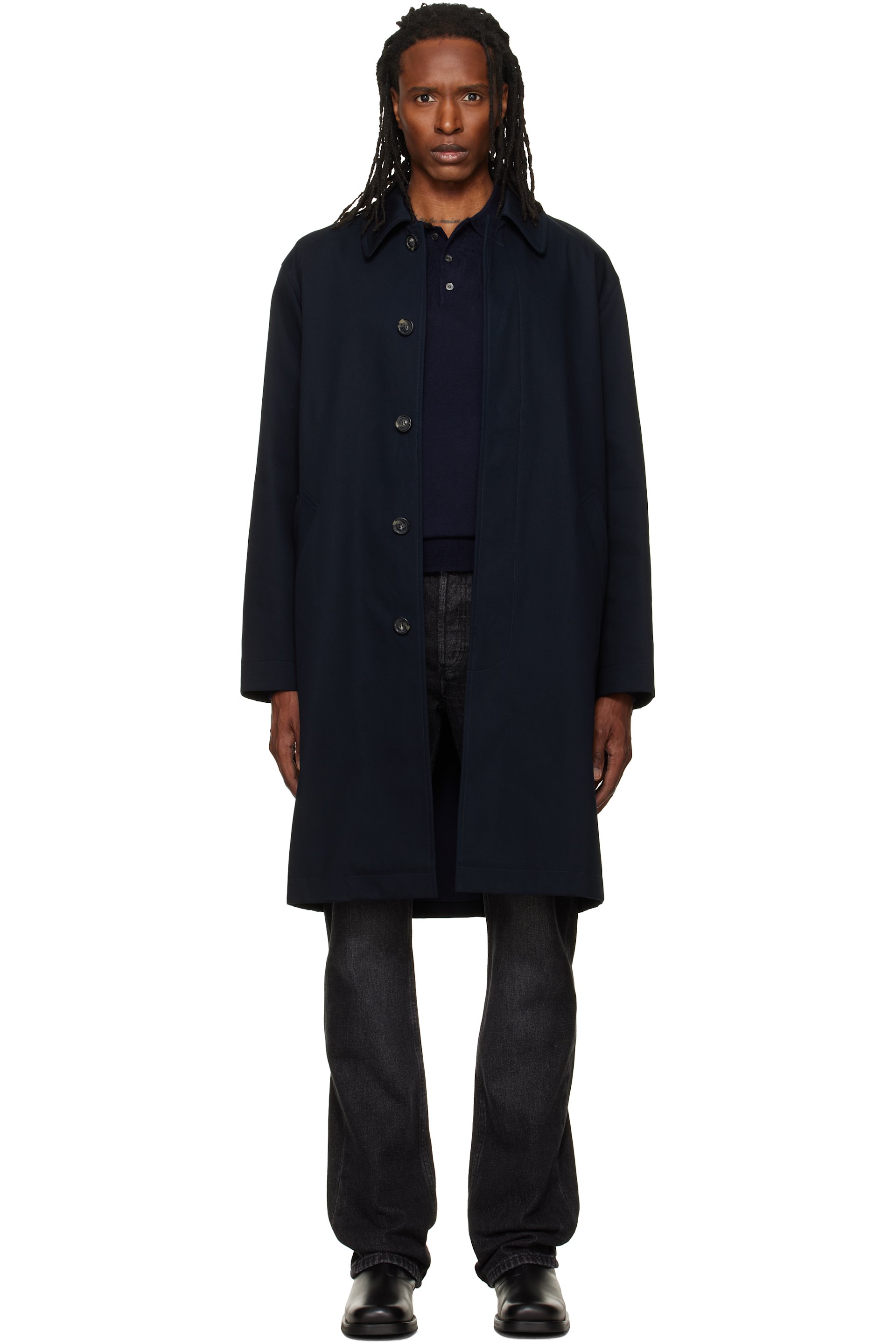 A.P.C. - Navy Urban Mac Coat