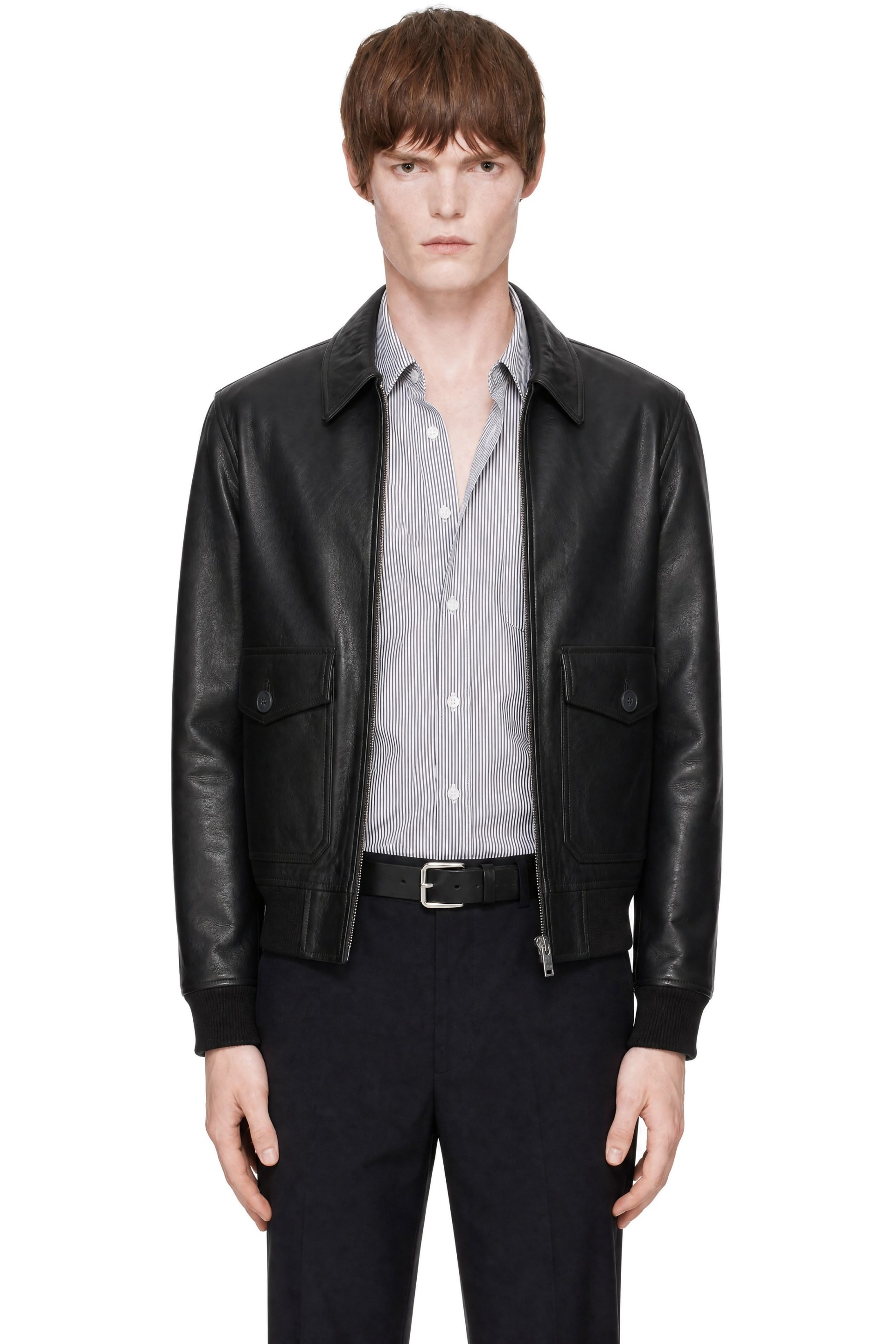 A.P.C. - Black Short Leather Jacket
