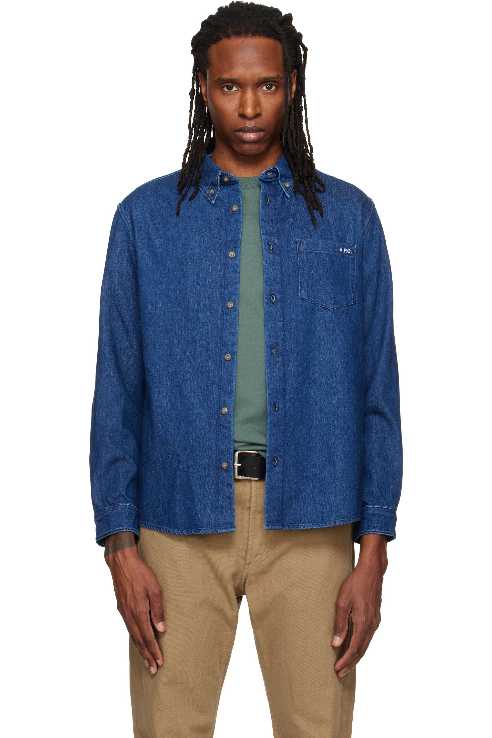 A.P.C. - Chemise bleue en denim léger