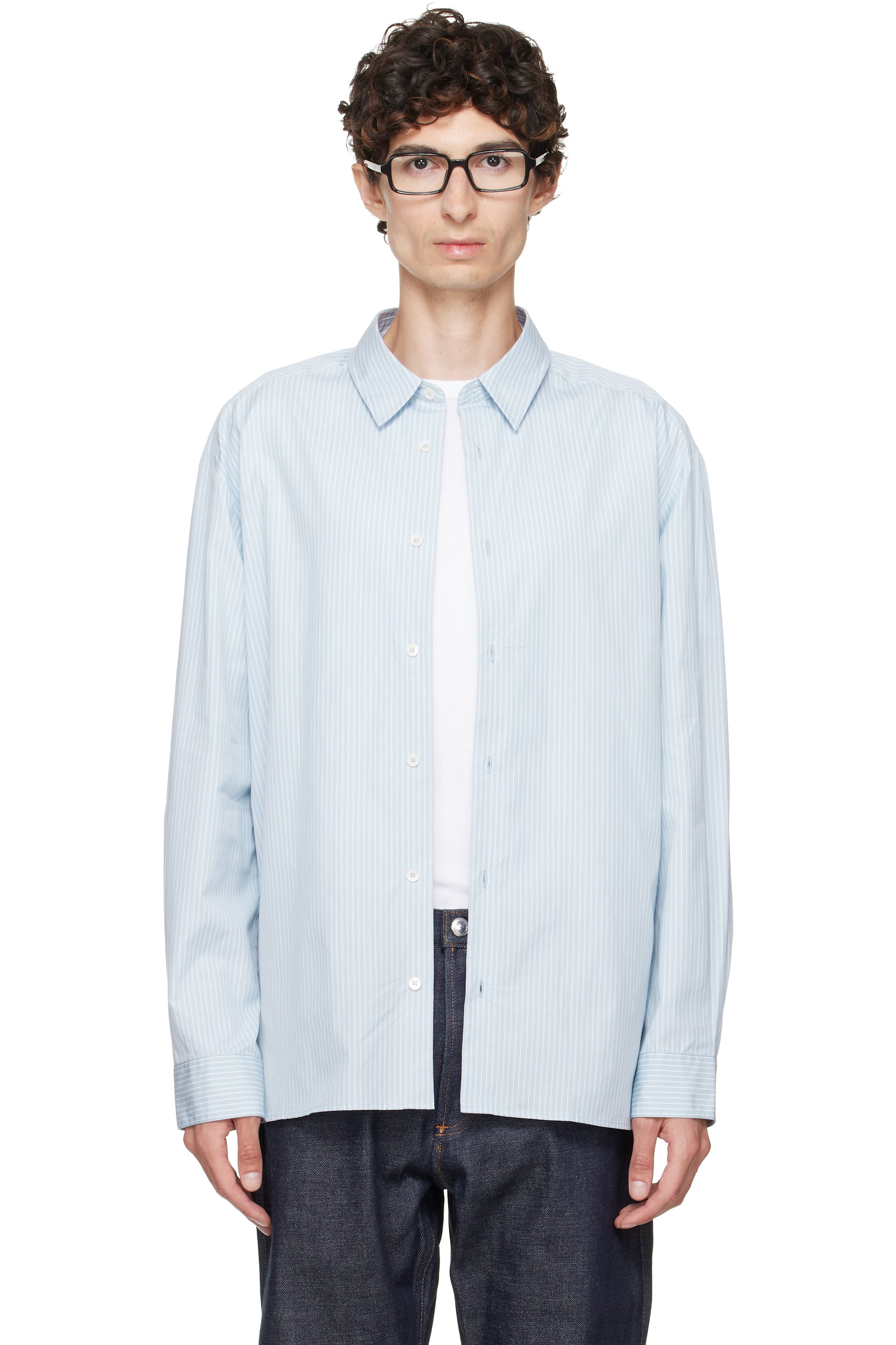 A.P.C. - Blue & Gray Malo Shirt