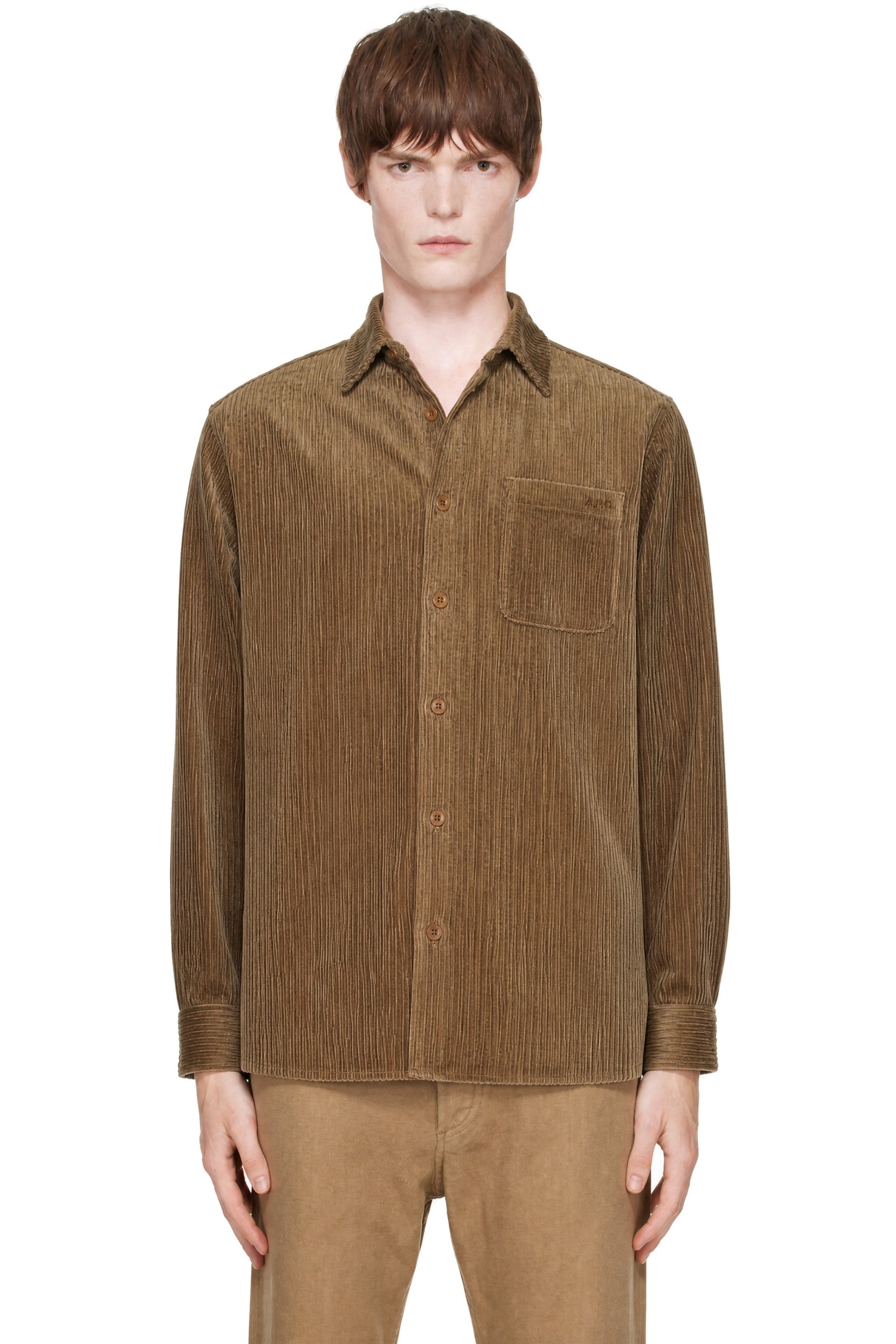A.P.C. - Khaki Mateo Logo Shirt
