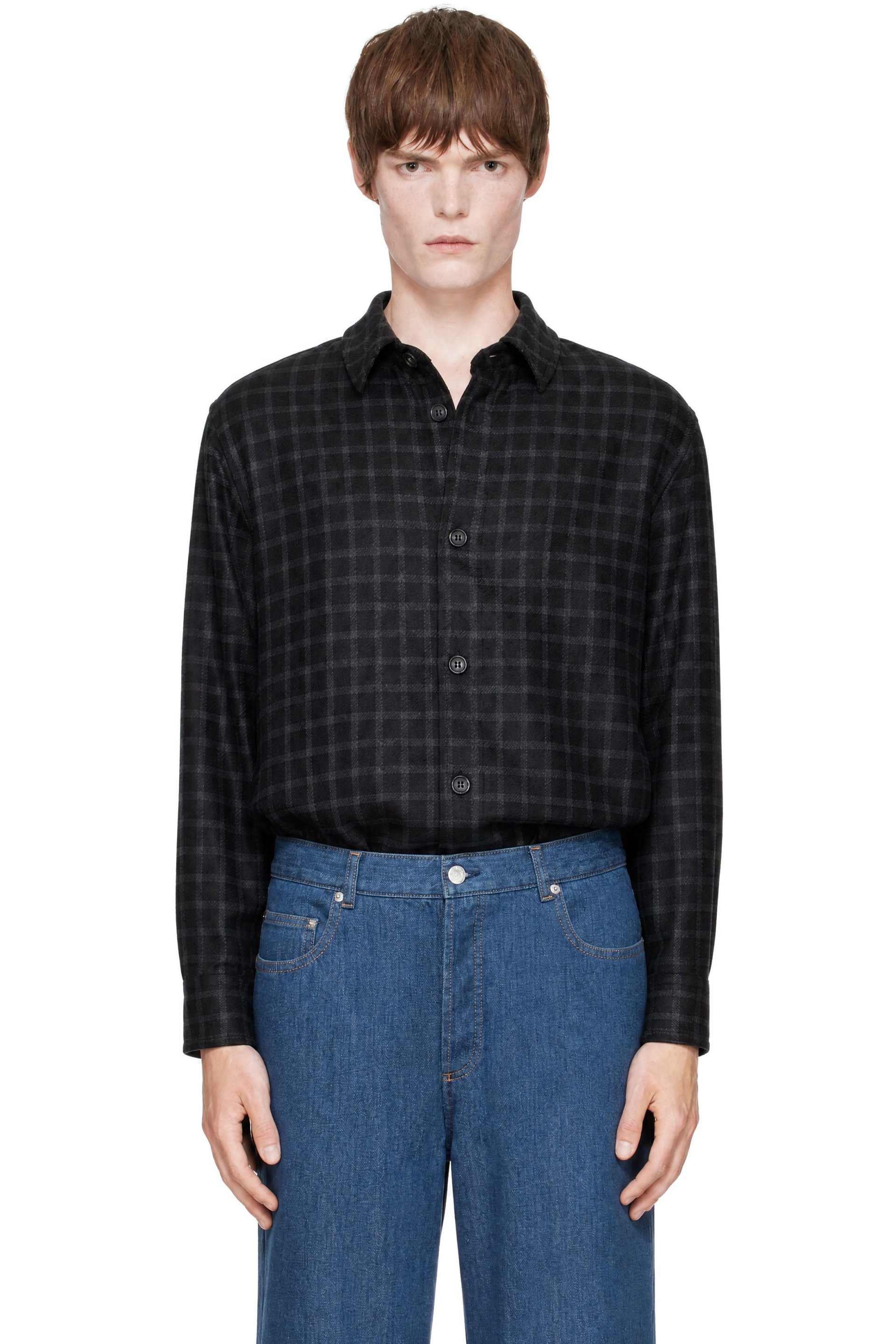 A.P.C. - Black Checked Overshirt