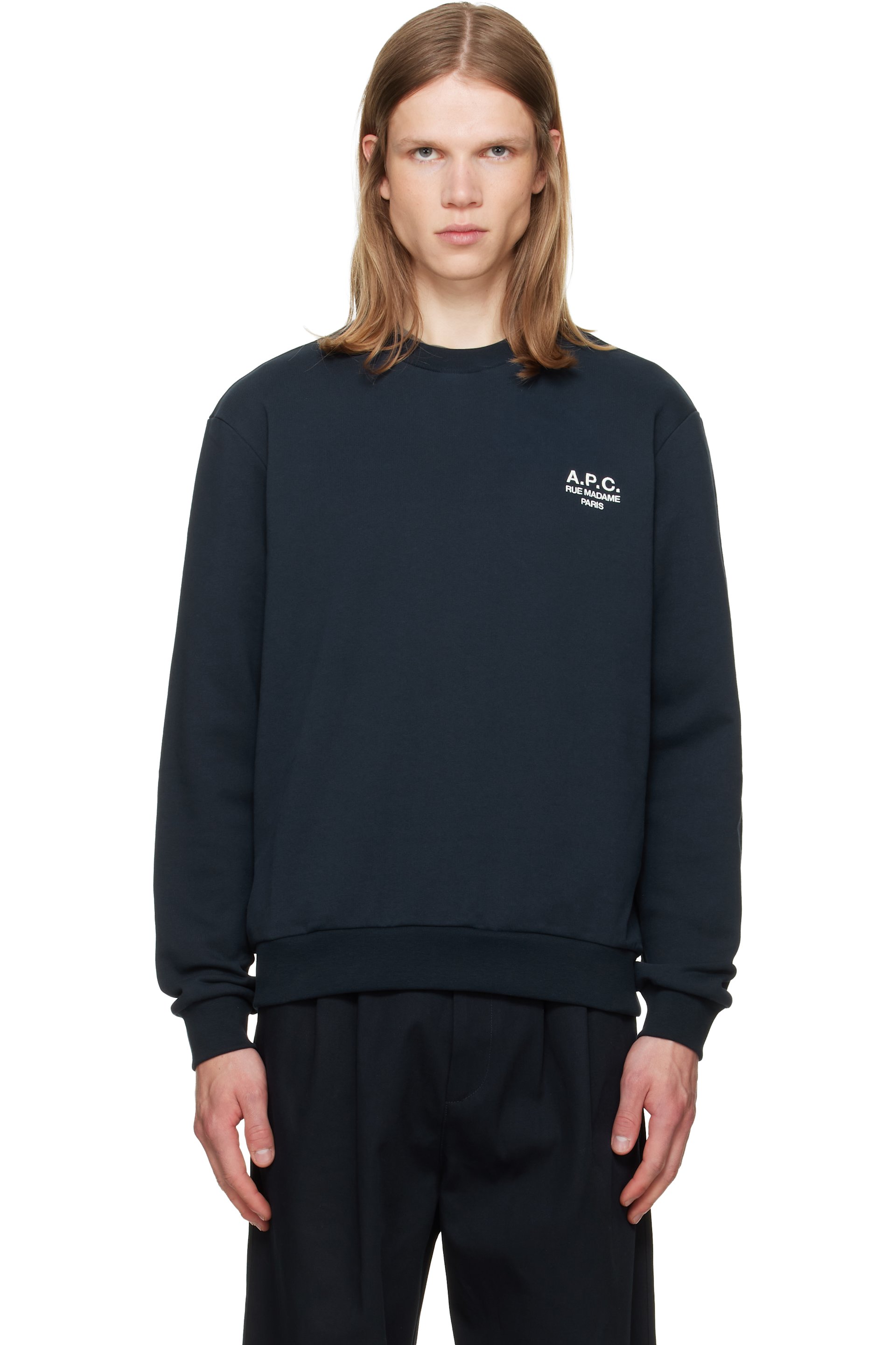 A.P.C. - Navy Standard 'Rue Madame' Sweatshirt
