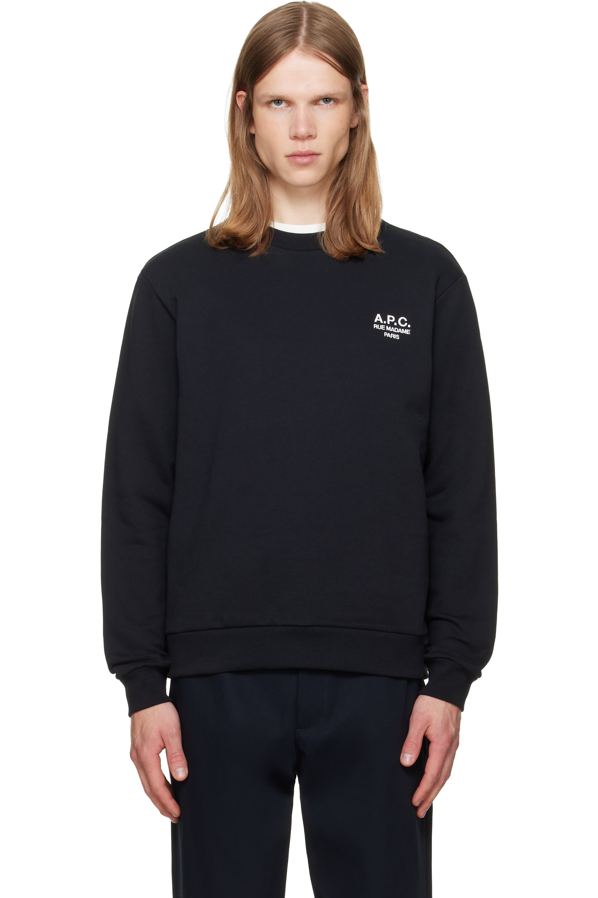 A.P.C. - Black Standard 'Rue Madame' Sweatshirt