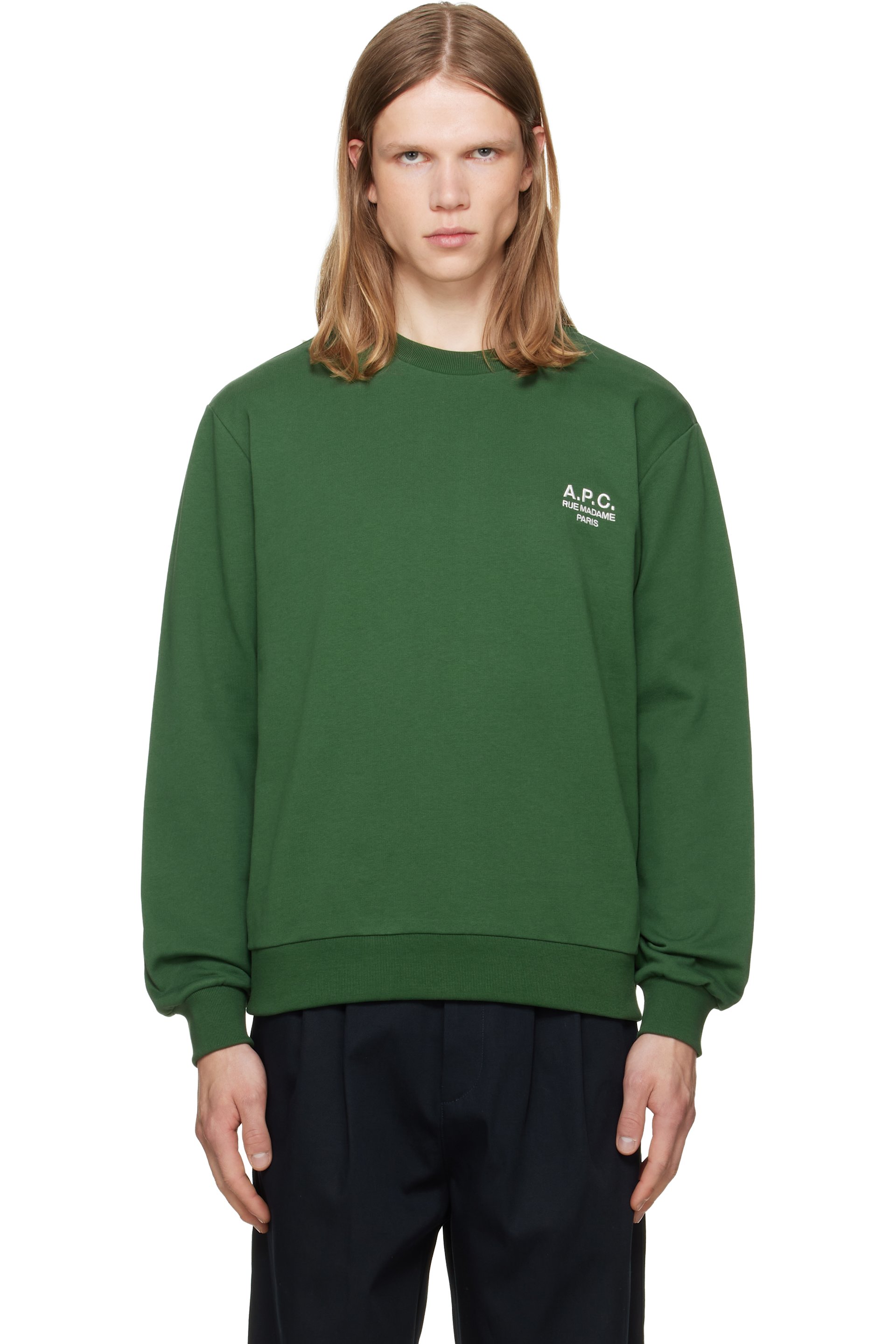 A.P.C. - Green Standard 'Rue Madame' Sweatshirt