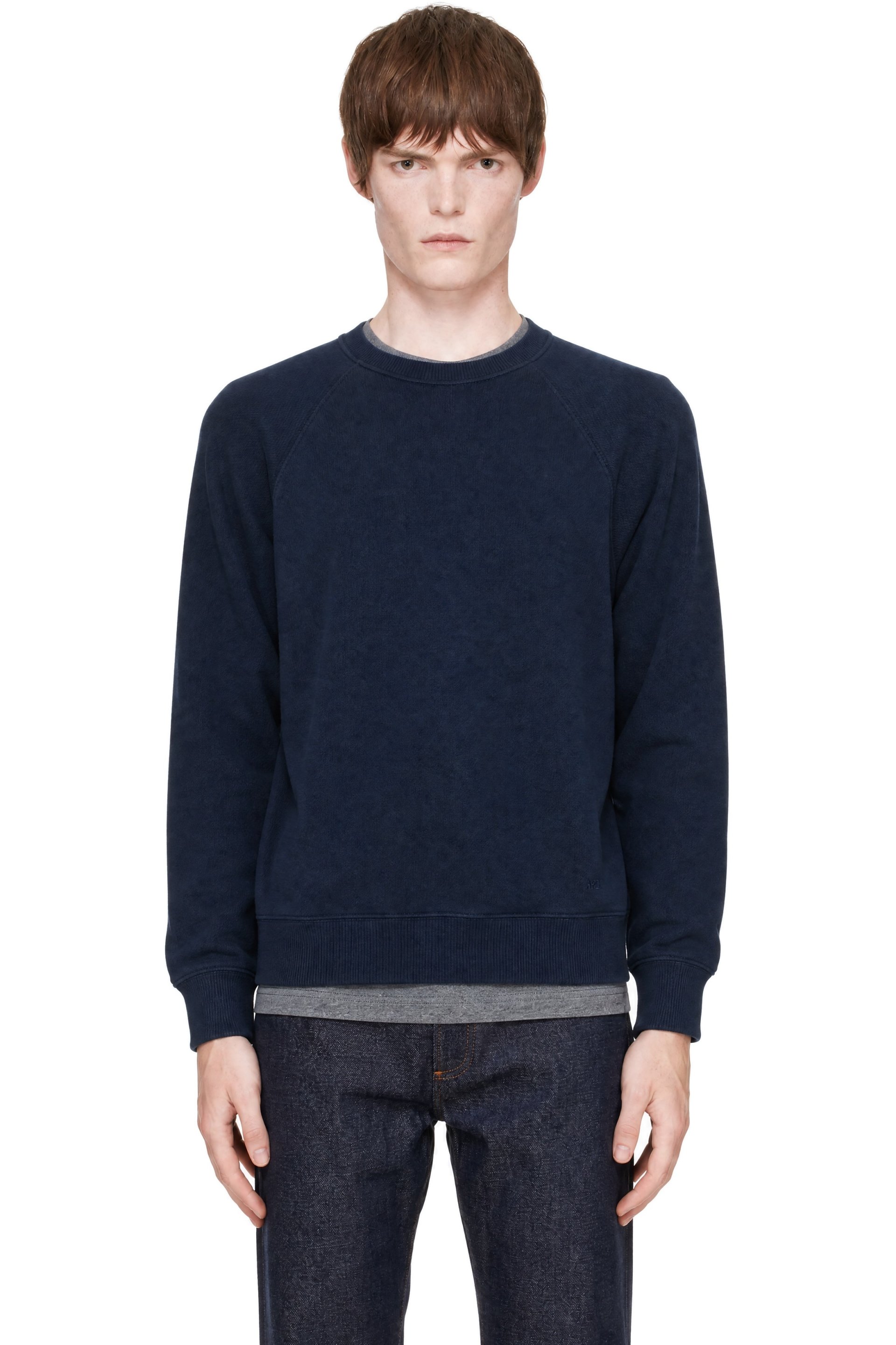 A.P.C. - Navy Raglan Sleeves Sweatshirt