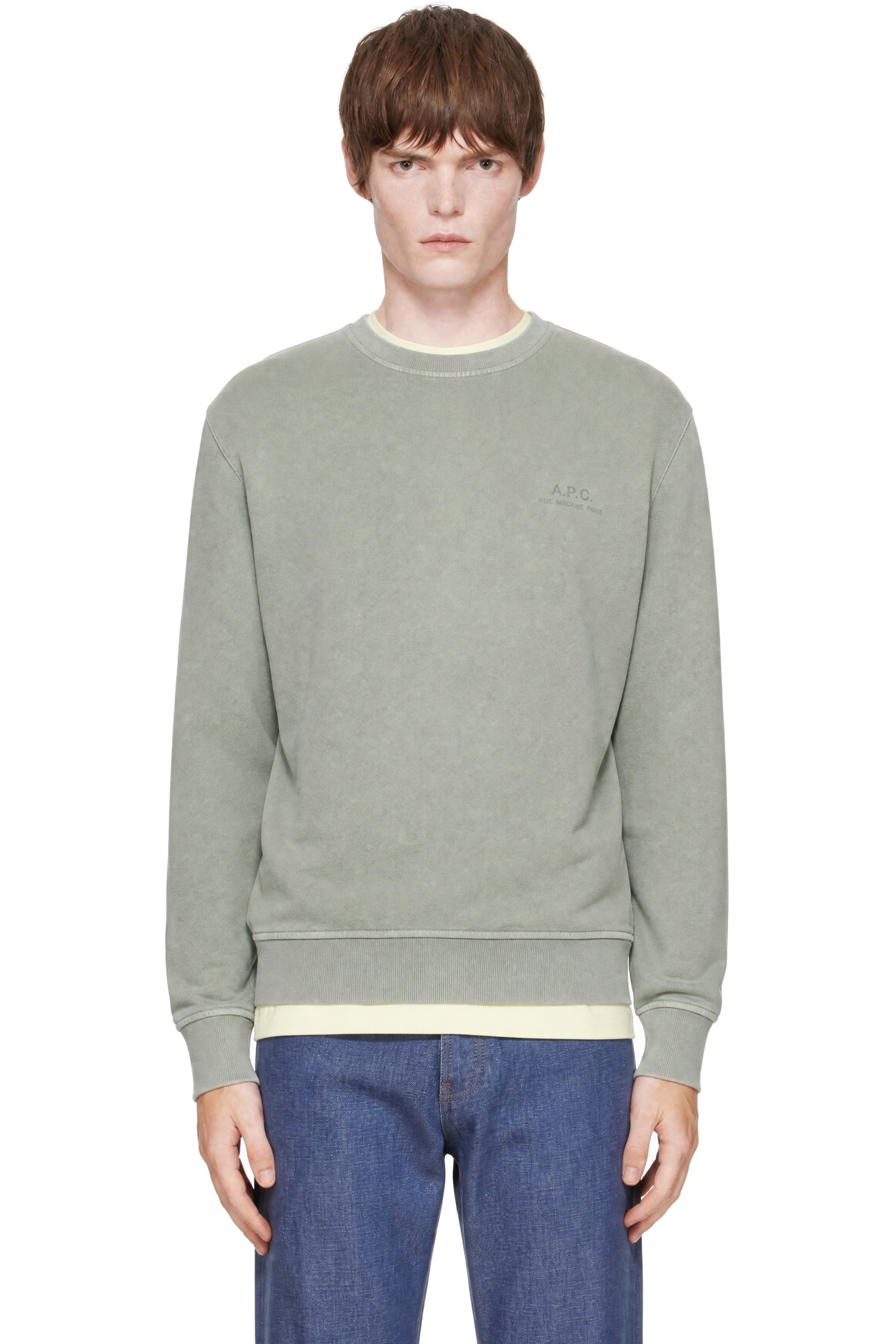 A.P.C. - Green Loose-Fit Logo Sweatshirt