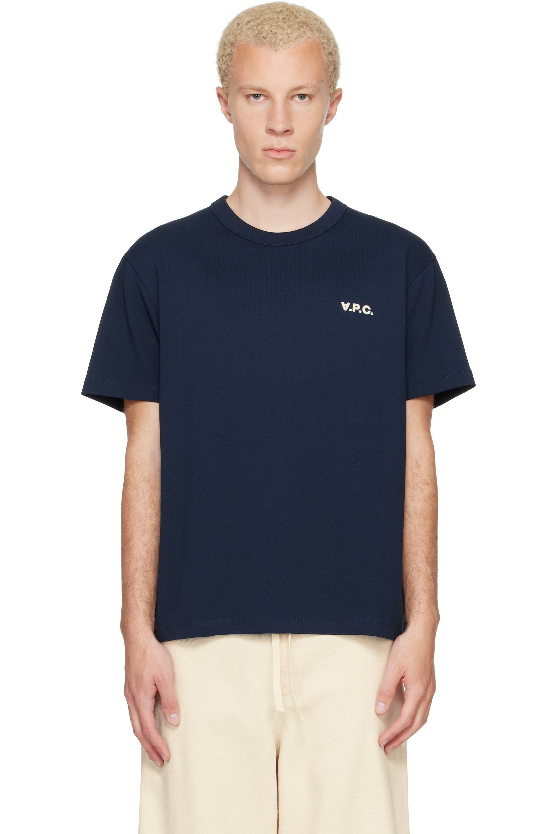 A.P.C. - Navy Boxy Petit 'VPC' T-shirt