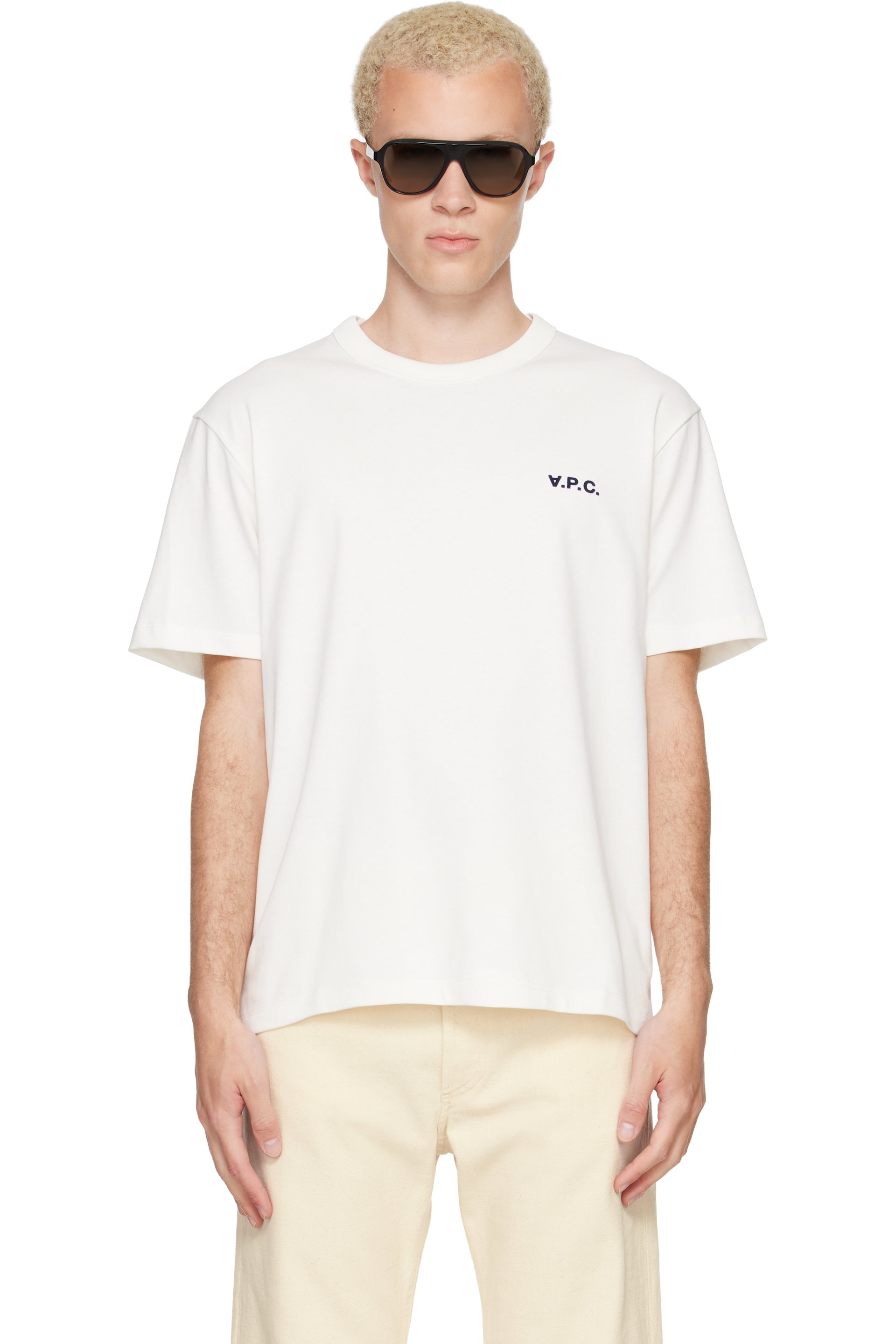 A.P.C. - Off-White Boxy Petit 'VPC' T-shirt