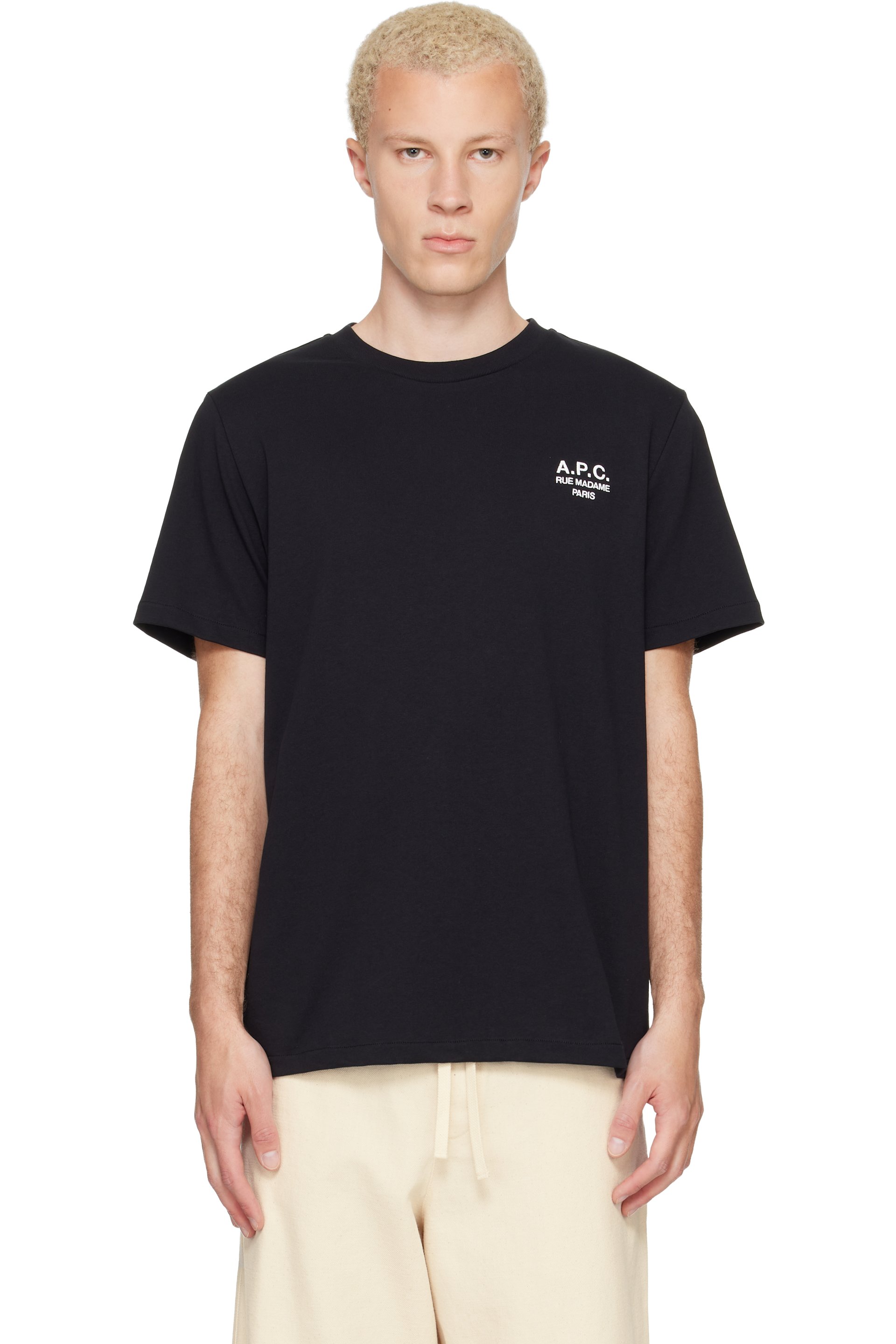 A.P.C. - Black Standard 'Rue Madame' T-shirt