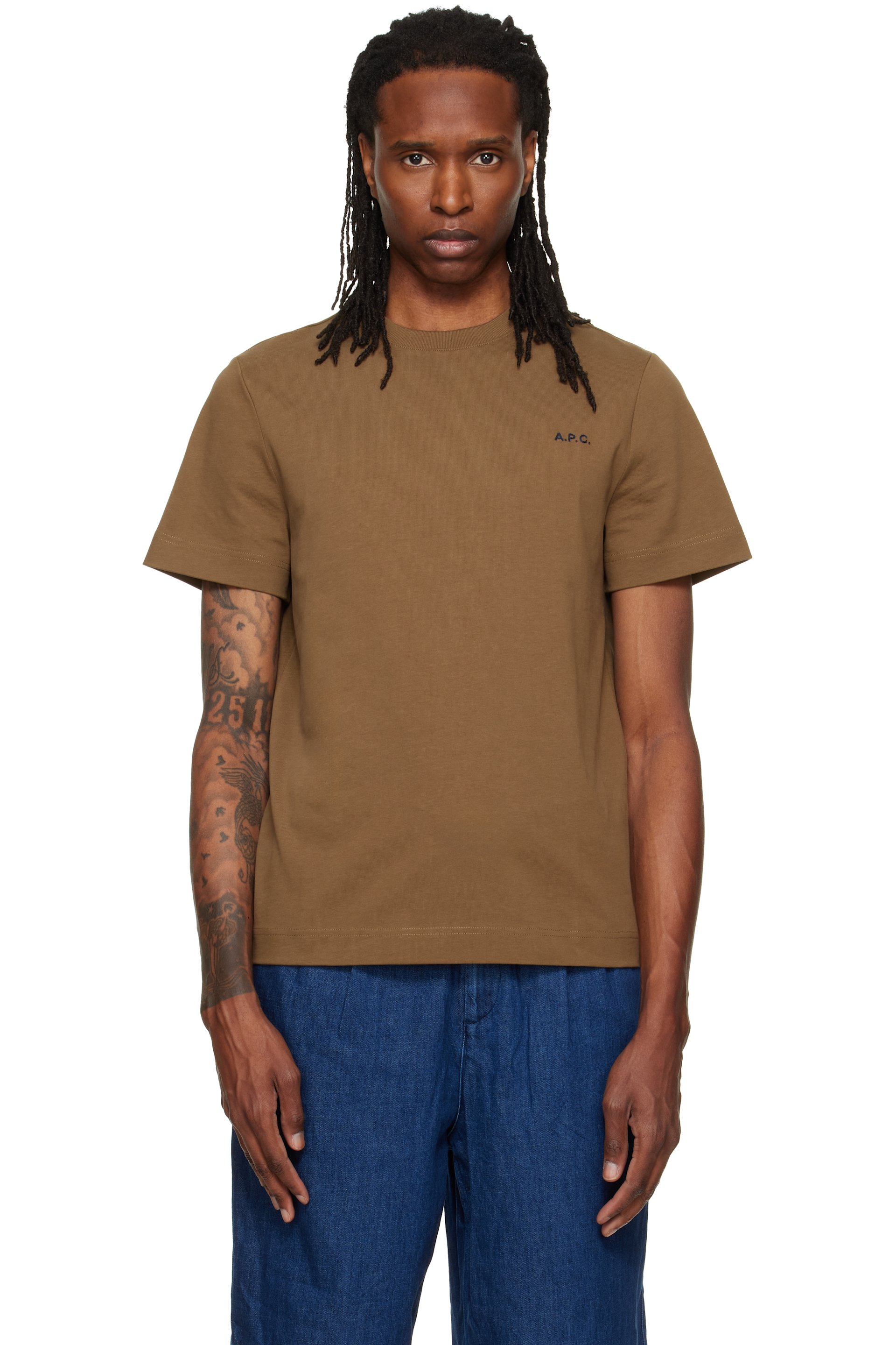 A.P.C. - Khaki Oliver T-shirt